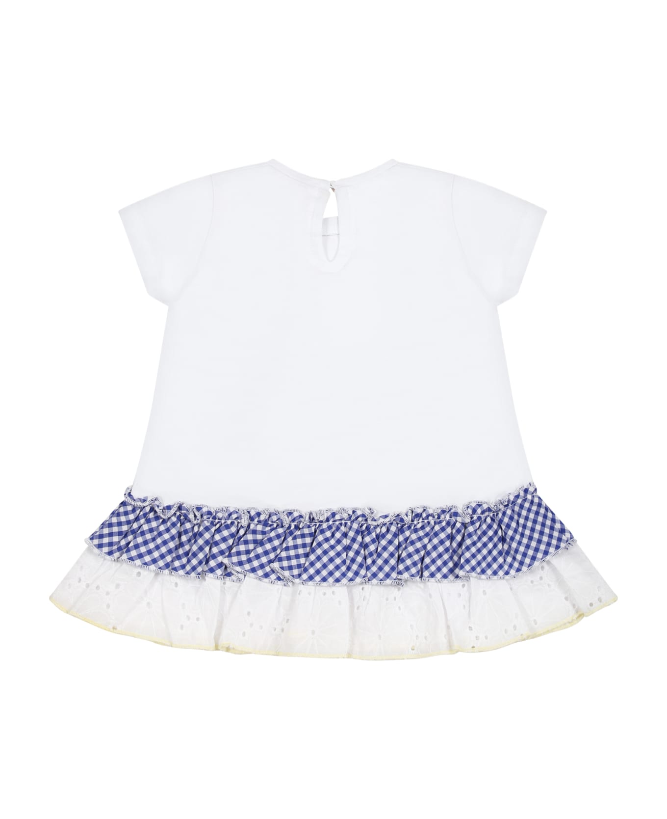 Monnalisa White T-shirt For Baby Girl With Tweety Print And Logo - White Tシャツ＆ポロシャツ