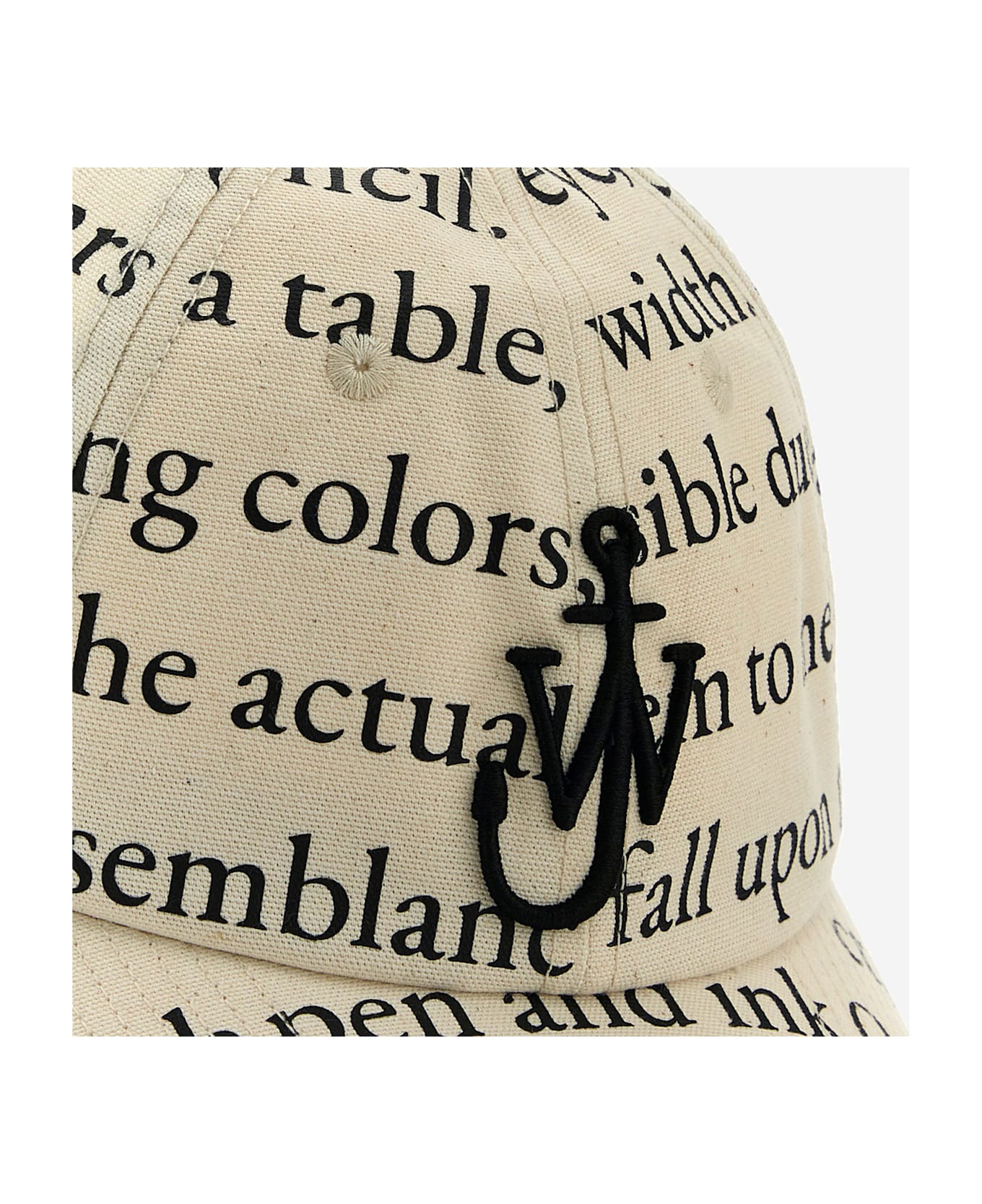 J.W. Anderson Printed Cotton Baseball Cap - IVORY