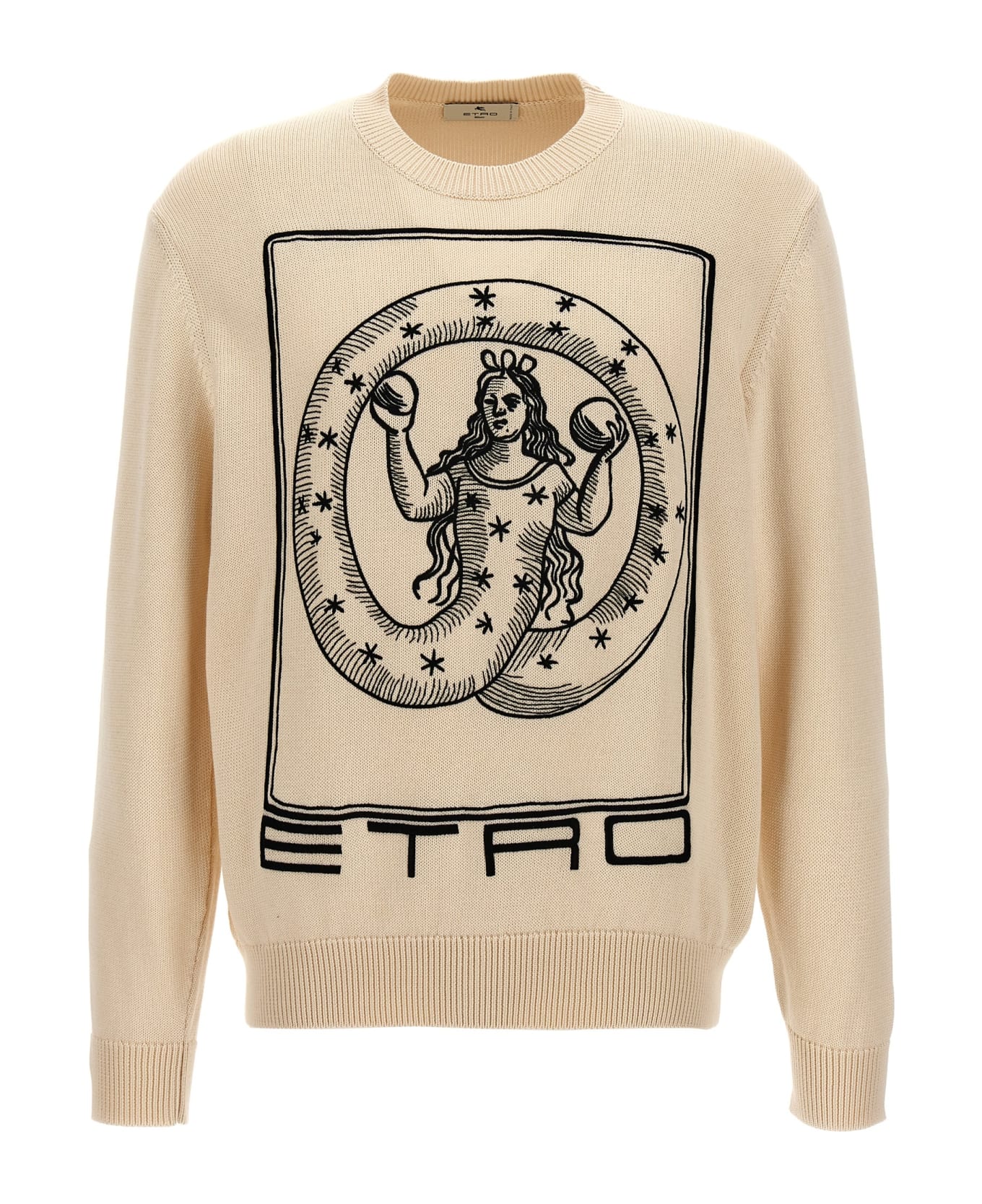 Etro Logo Embroidery Sweater - Beige