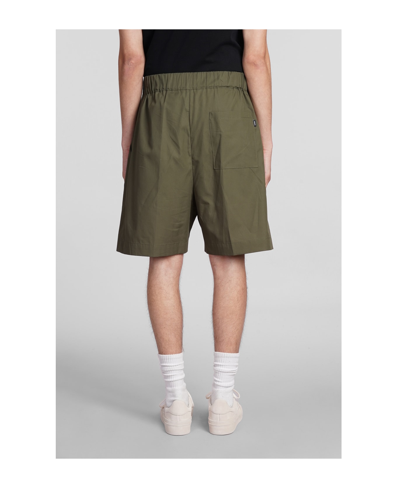 Laneus Shorts In Green Cotton - Verde ショートパンツ