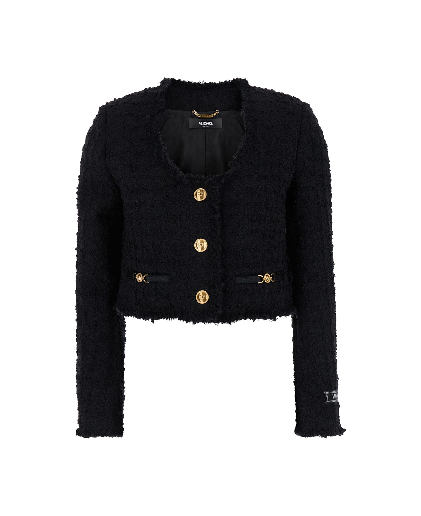 Versace Black Tweed Blazer - 1B000