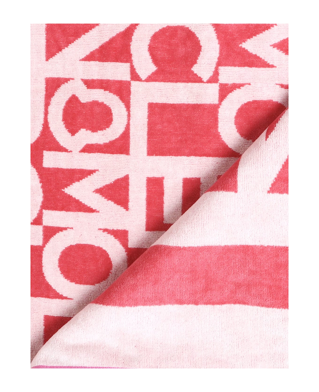 Moncler Beach Towel In Cotton - Multipink