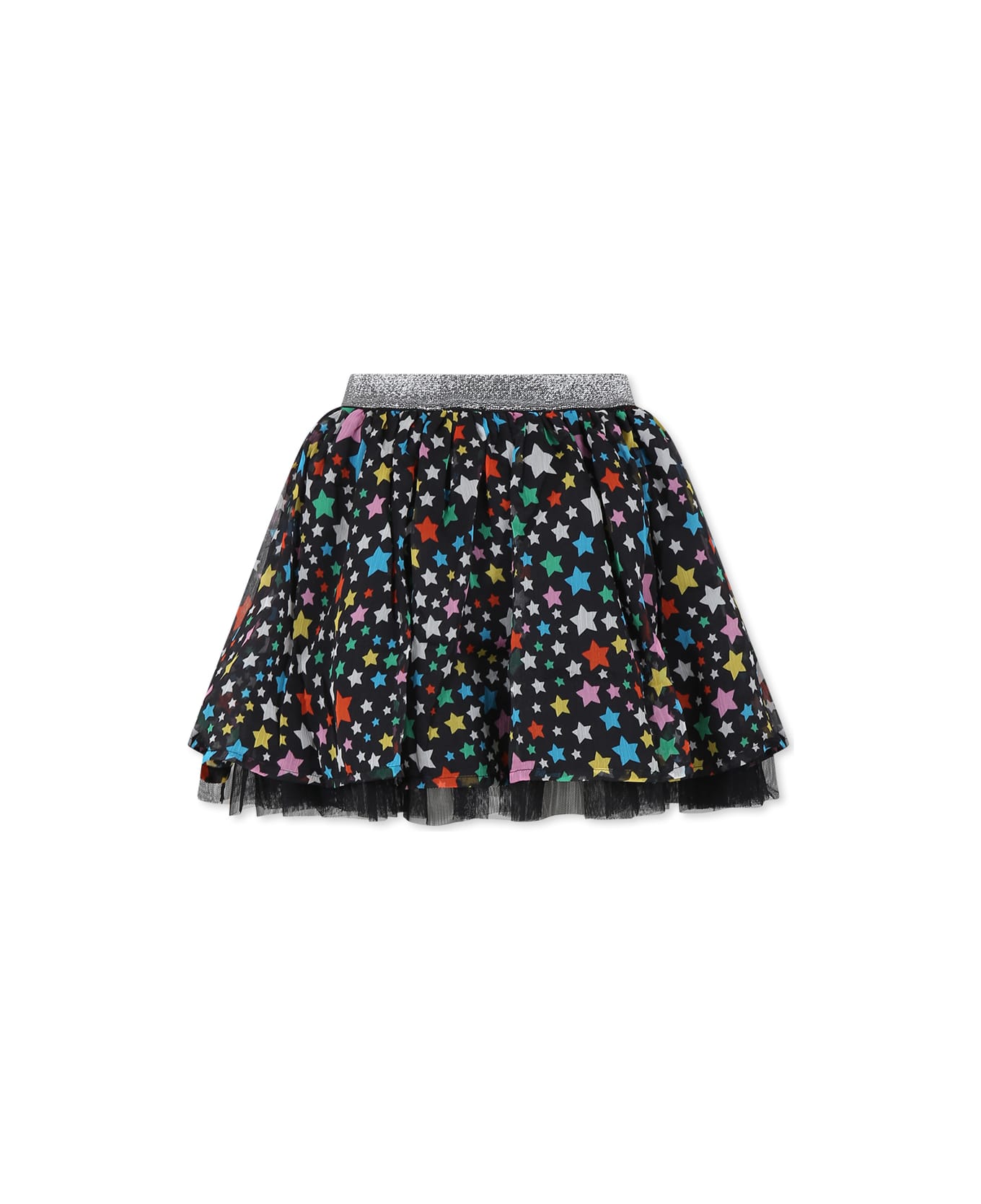 Stella McCartney Kids Black Skirt For Girl With Stars - Black