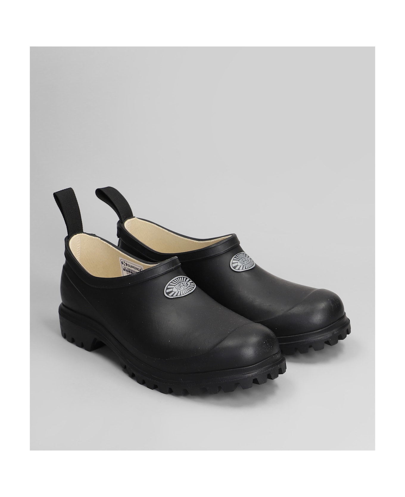 Superga 809 Rubber Mule Slipper-mule In Black Rubber/plasic - Black