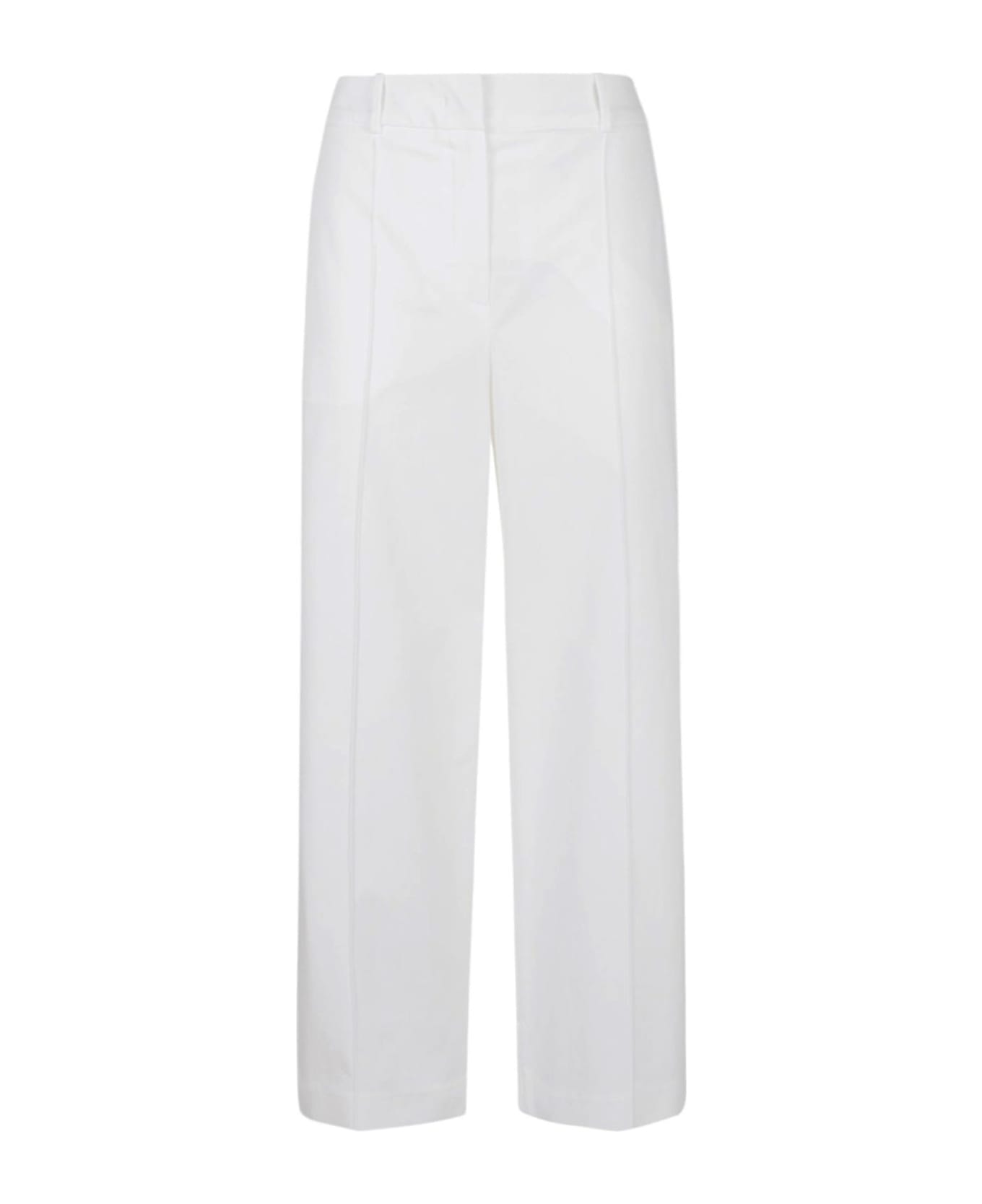 Eleventy White Cotton Trousers - BIANCO