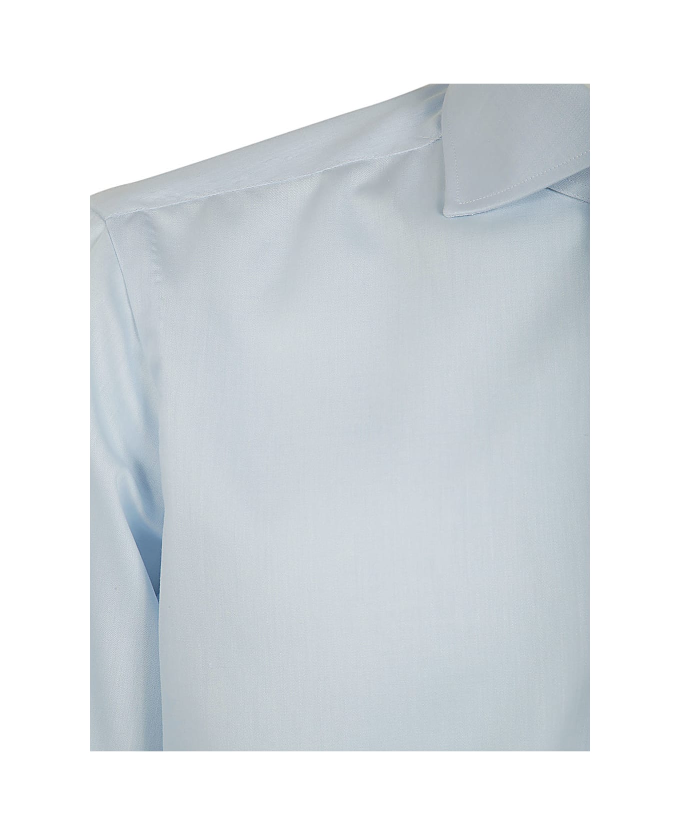 Barba Napoli Neck Shirt - Light Blue シャツ