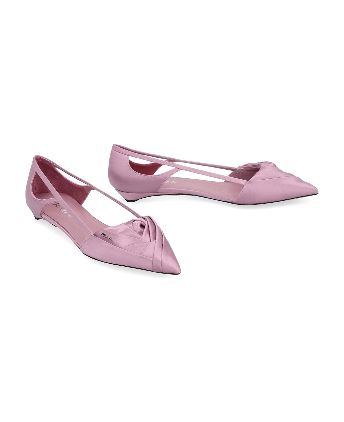 Prada Satin Ballet Flats - Pink