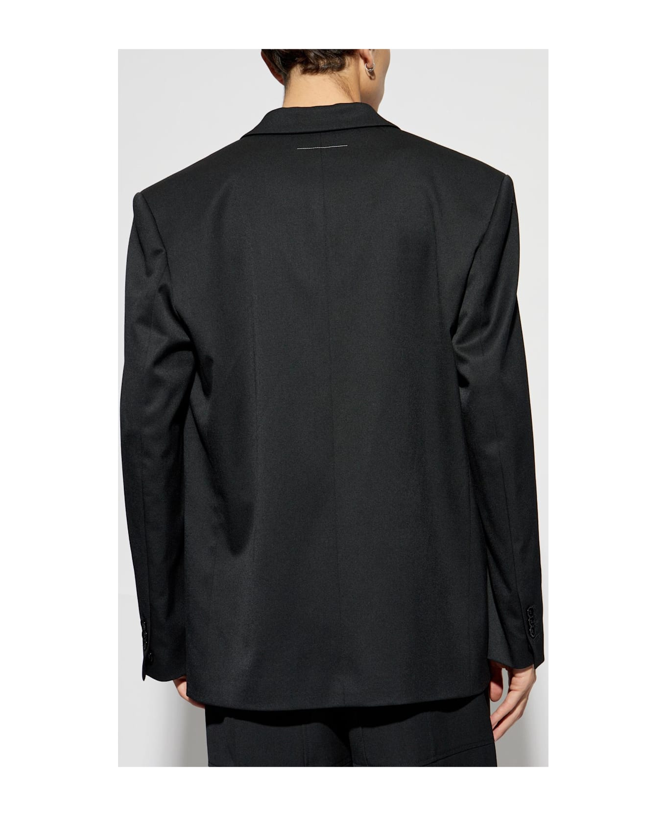 MM6 Maison Margiela Blazer With Logo - Black