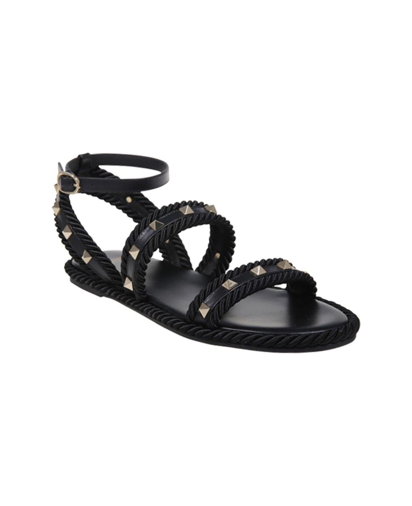 Valentino Garavani Garavani Rockstud Open Toe Sandals - Black