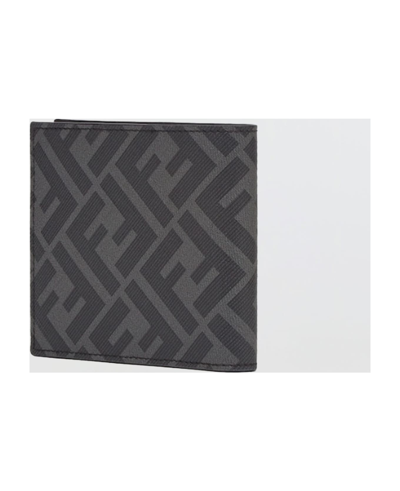 Fendi Diagonal Bi-fold Wallet - Nero+sunflower+pall.