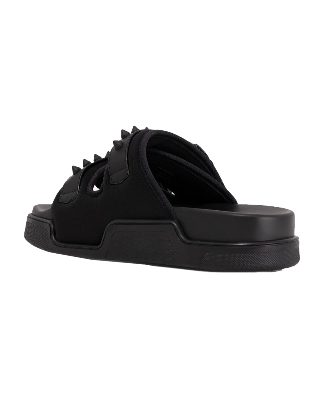 Christian Louboutin Leather Velcro Sandals - Black その他各種シューズ