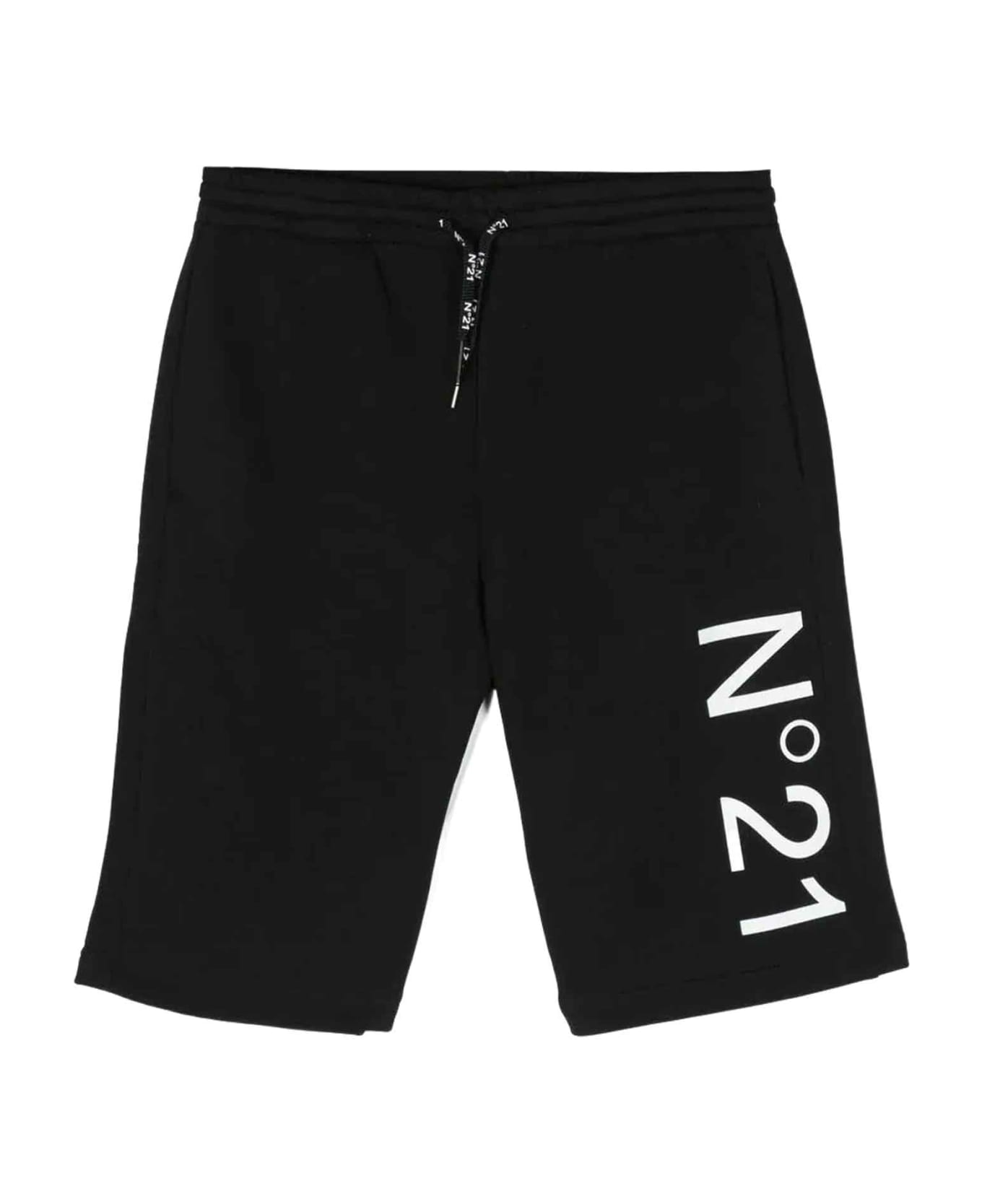 N.21 Black Shorts Boy Nº21 Kids - Nero