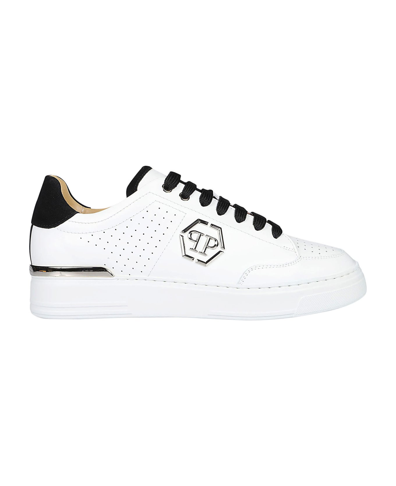 Philipp Plein Low Top Sneakers - White/black スニーカー