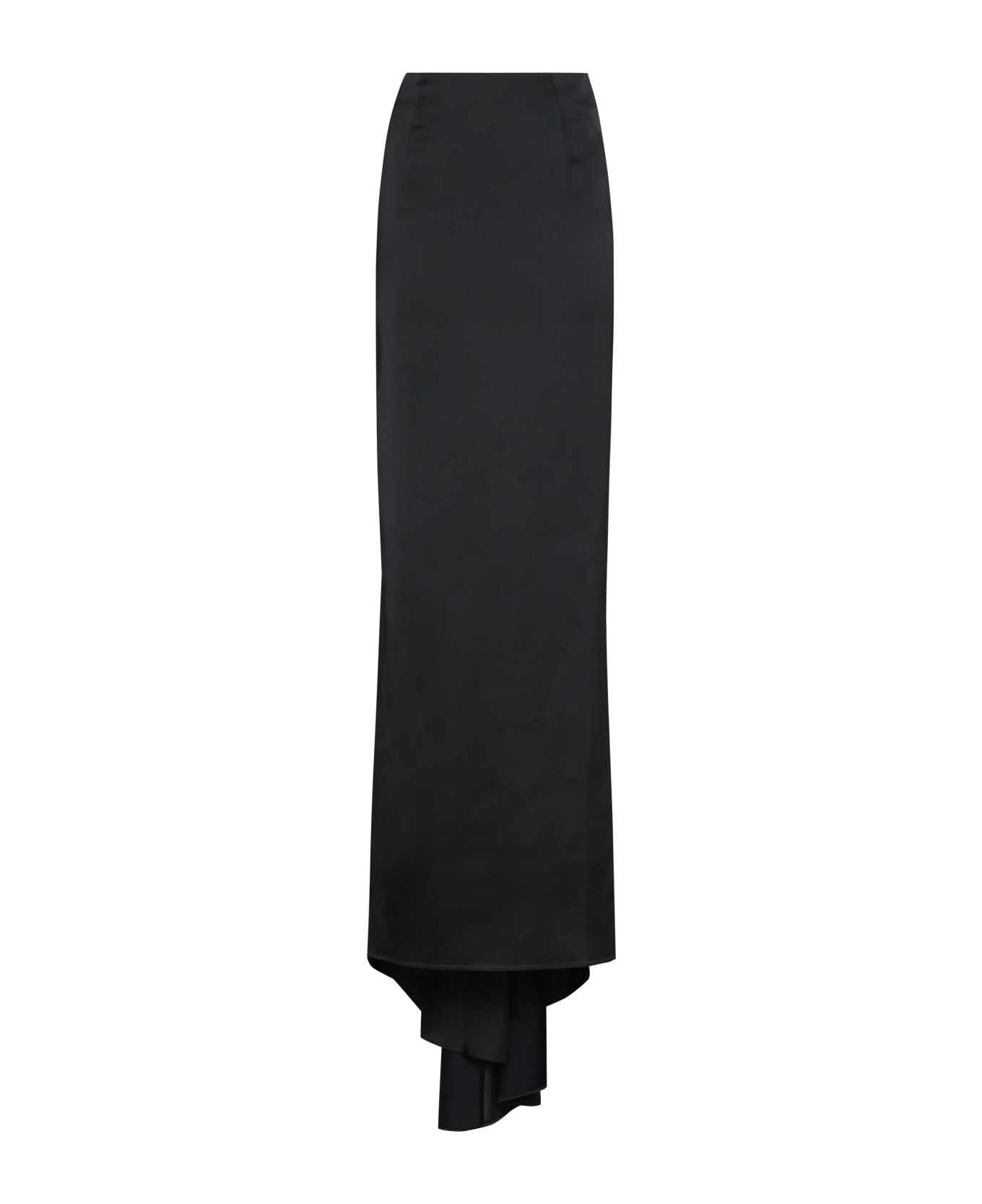 Balenciaga Long Satin Skirt - black スカート
