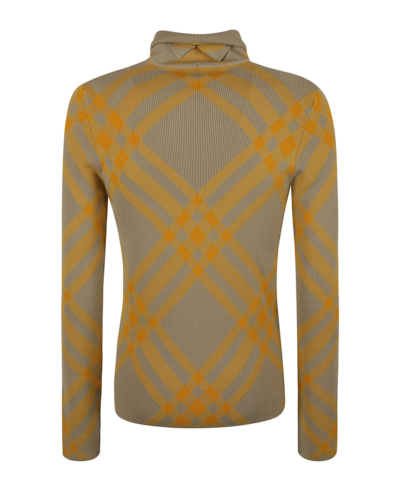 Burberry Knit Roll Neck Sweatshirt - Beige