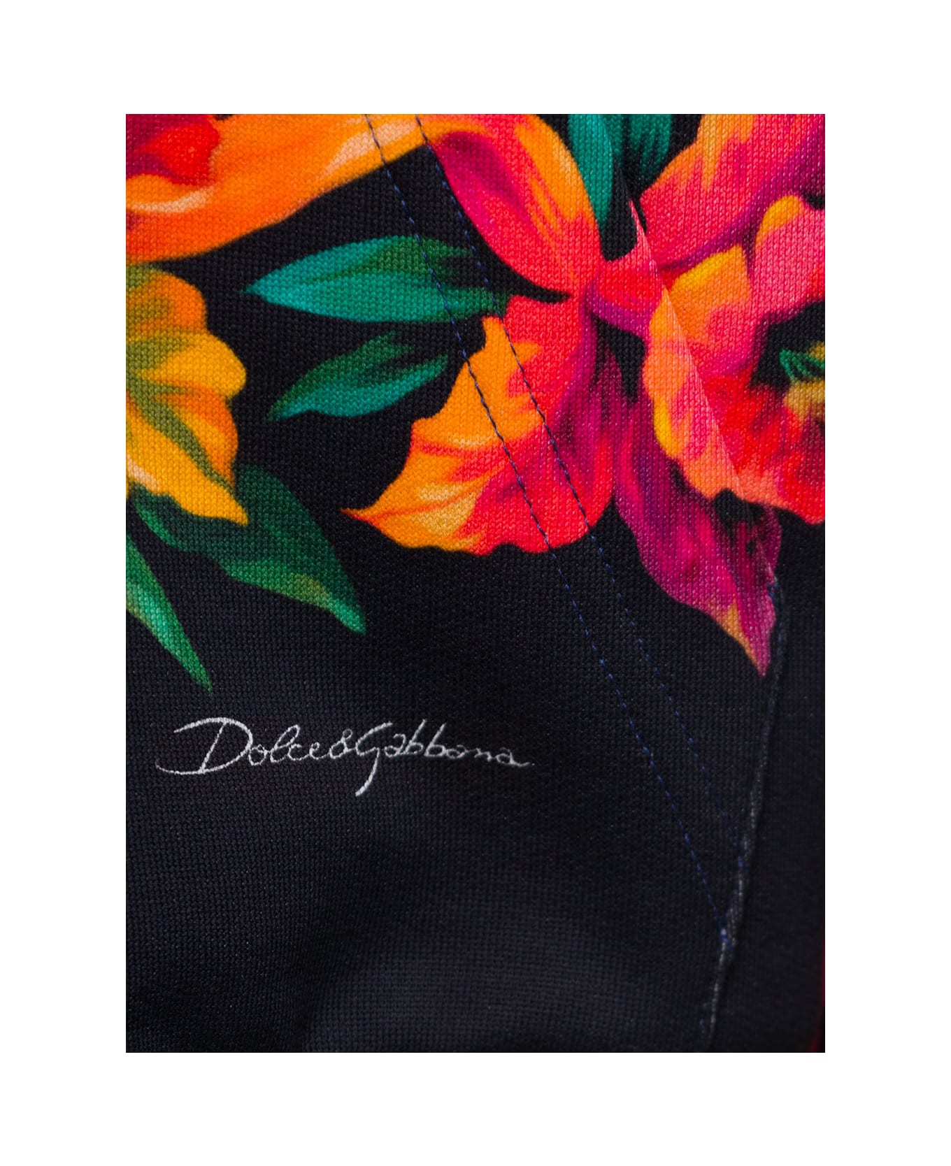 Dolce & Gabbana Multicolor Hawaiian Printed Hoodie In Cotton Man Dolce & Gabbana - Multicolor