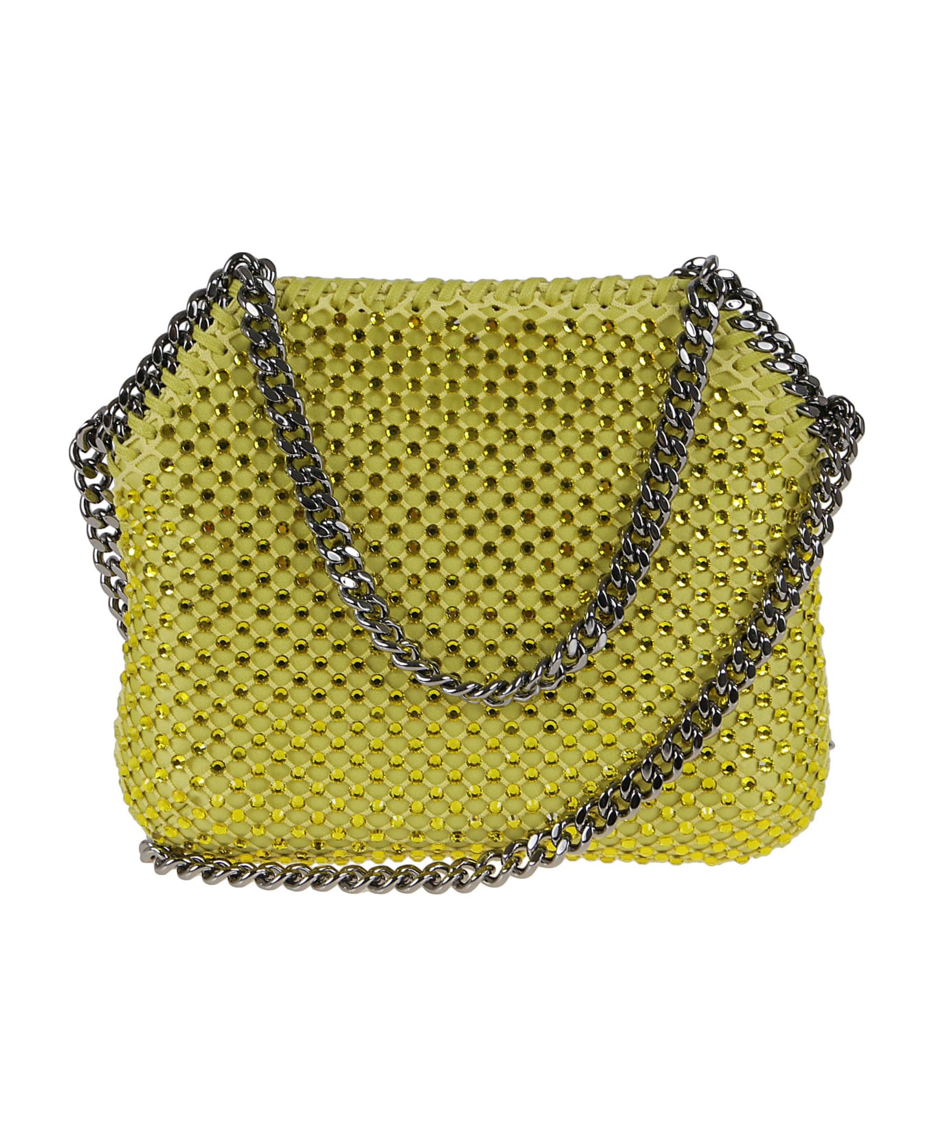 Stella McCartney Mini Shoulder Bag Crystal Mesh & Satin - Oxide Yellow