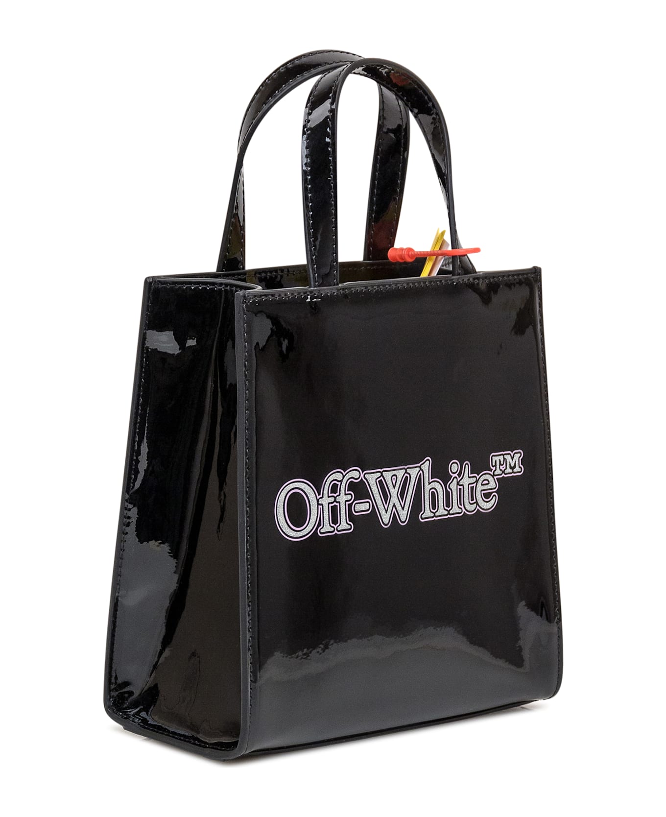 Off-White Mini Bookish Bag - BLACK GLITTERED