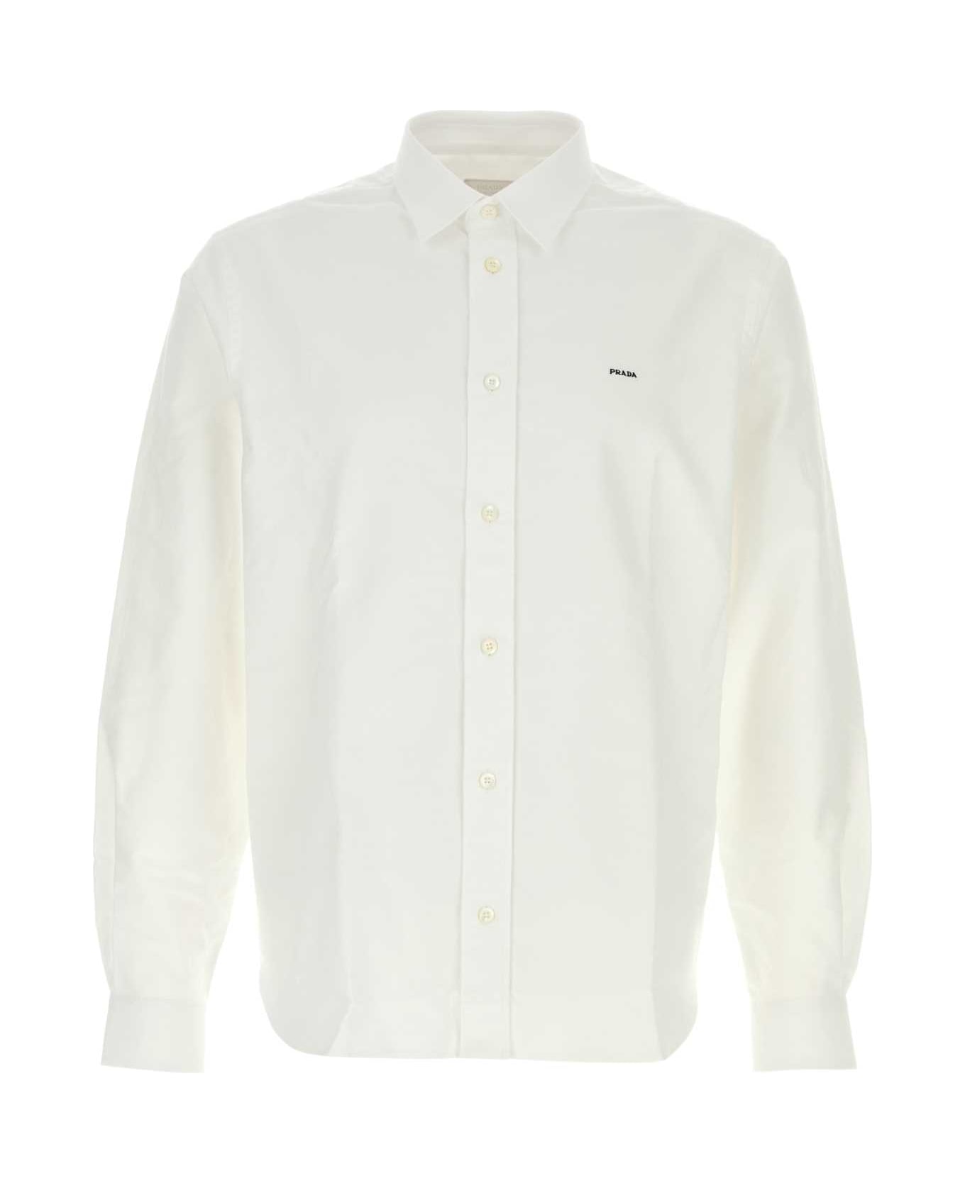 Prada White Oxford Shirt - BIANCO