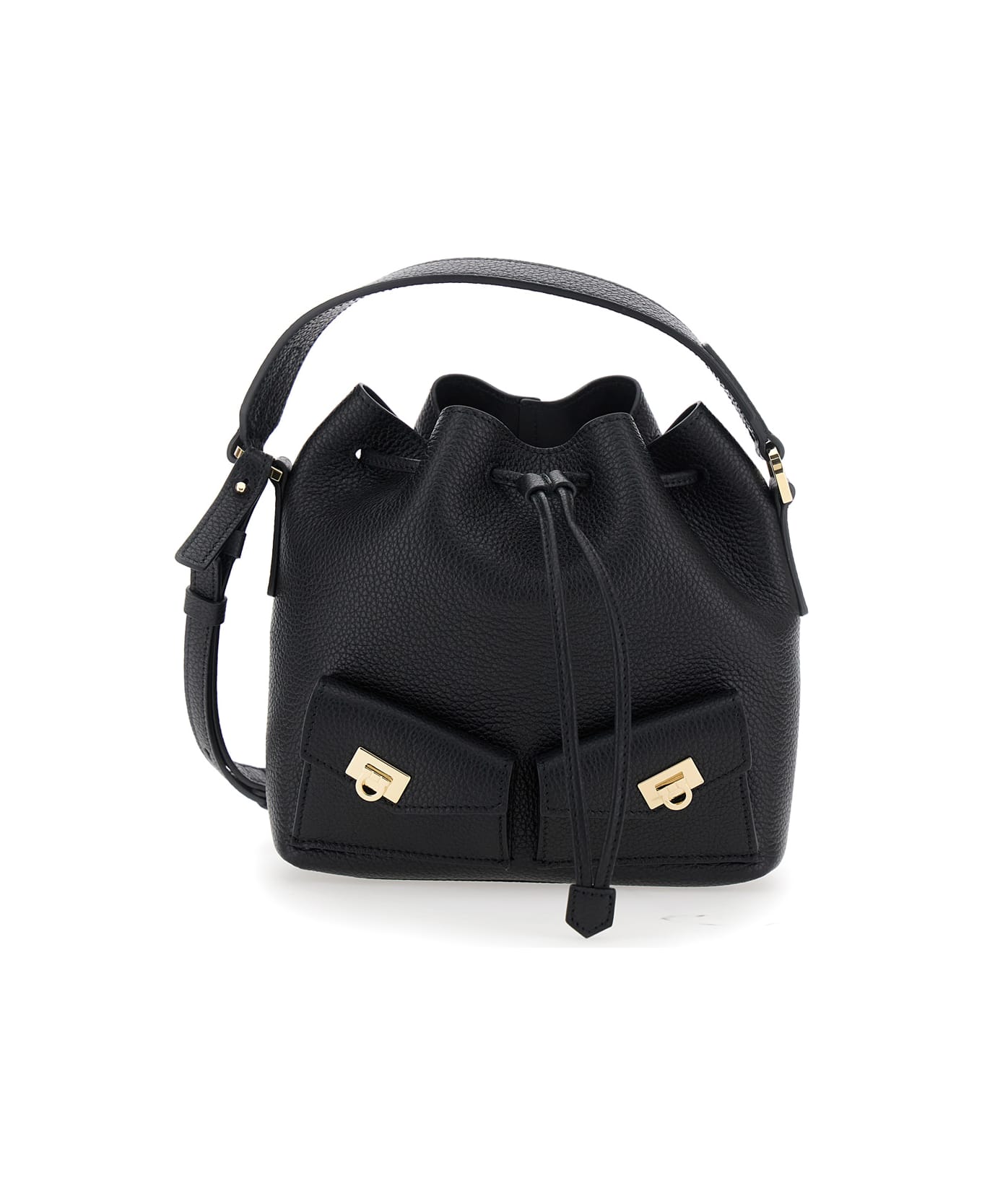 Ferragamo Drawstring Minibag 19,0x11,5x19,5 - Black
