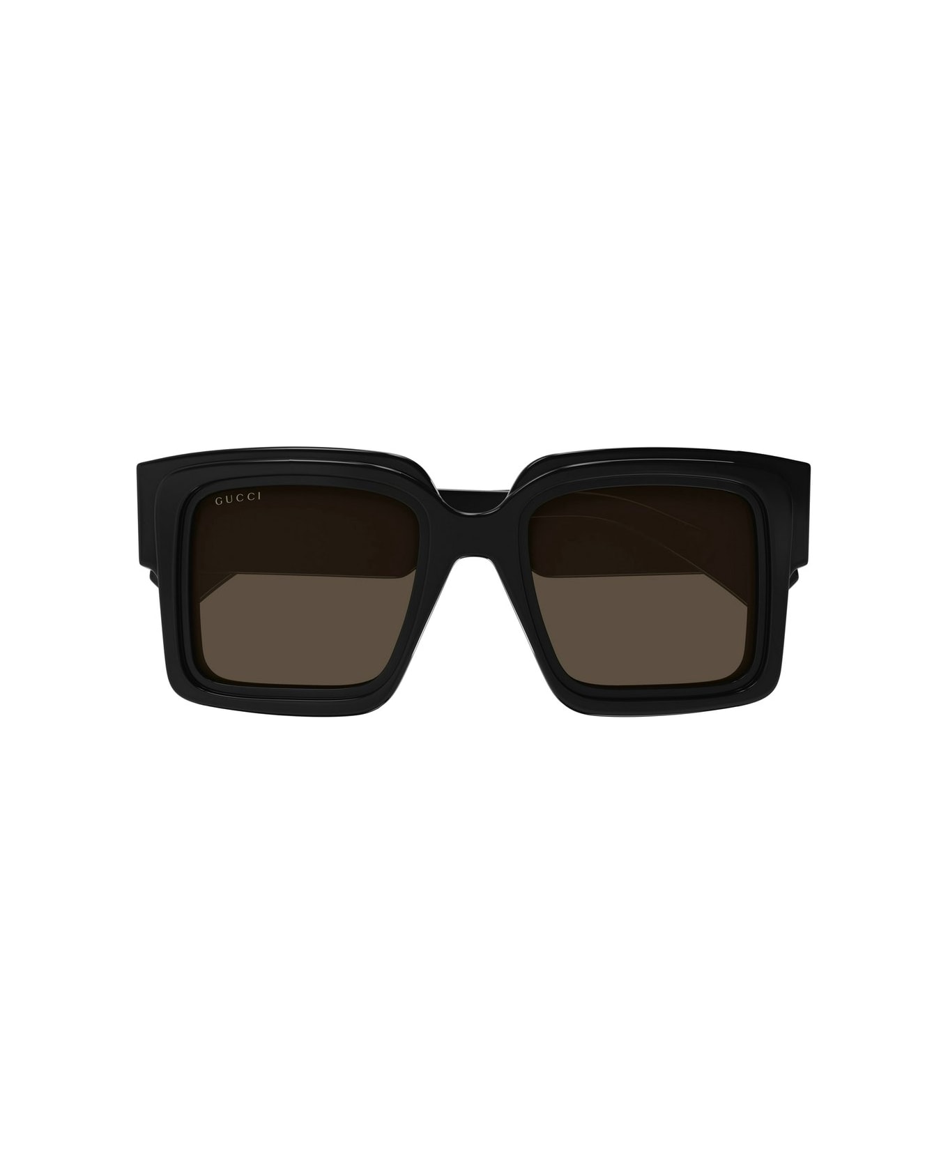 Gucci Eyewear Square Frame Sunglasses - 001 black black brown