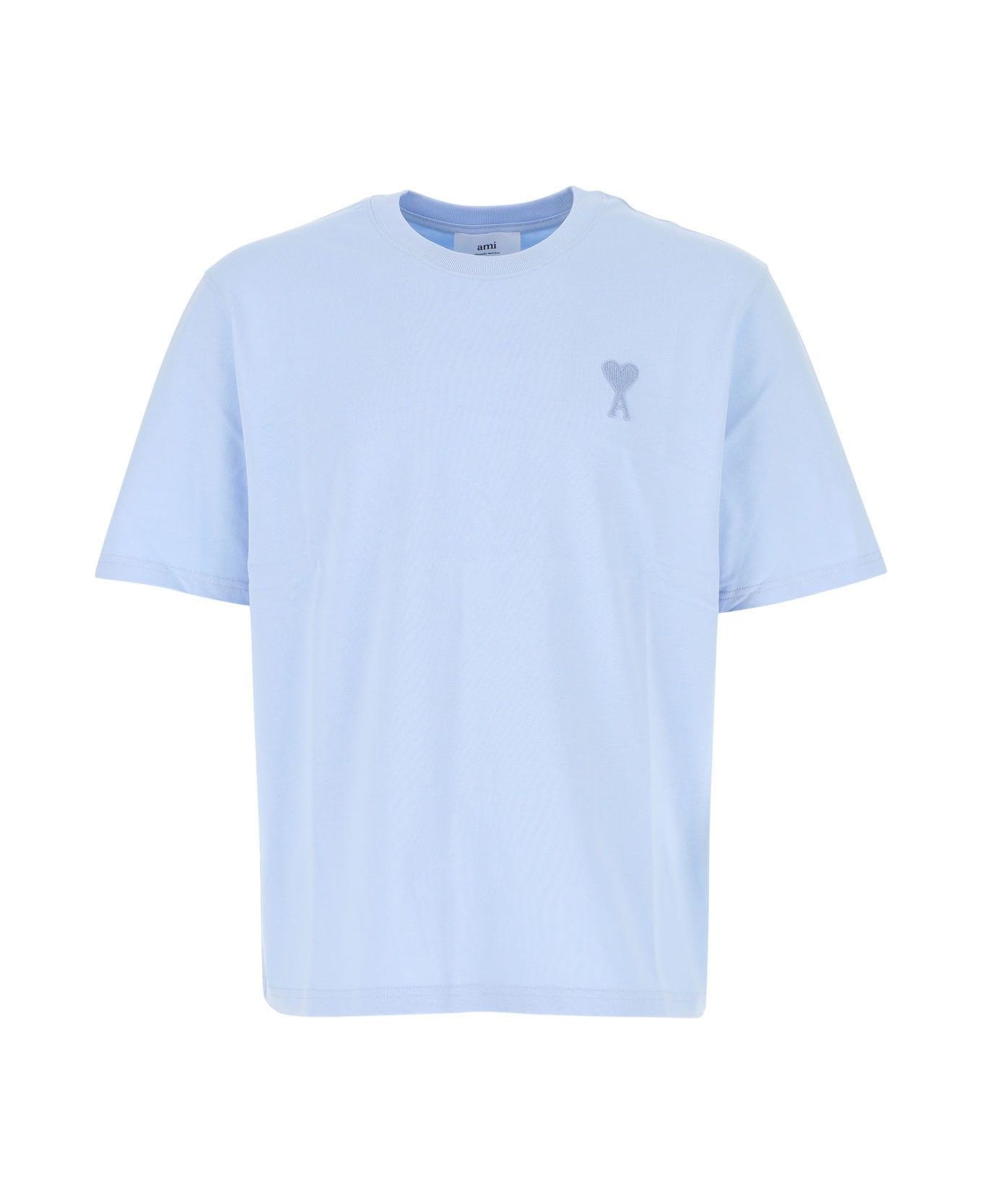 Ami Alexandre Mattiussi Light Blue Cotton Oversize T-shirt - Sky Blue