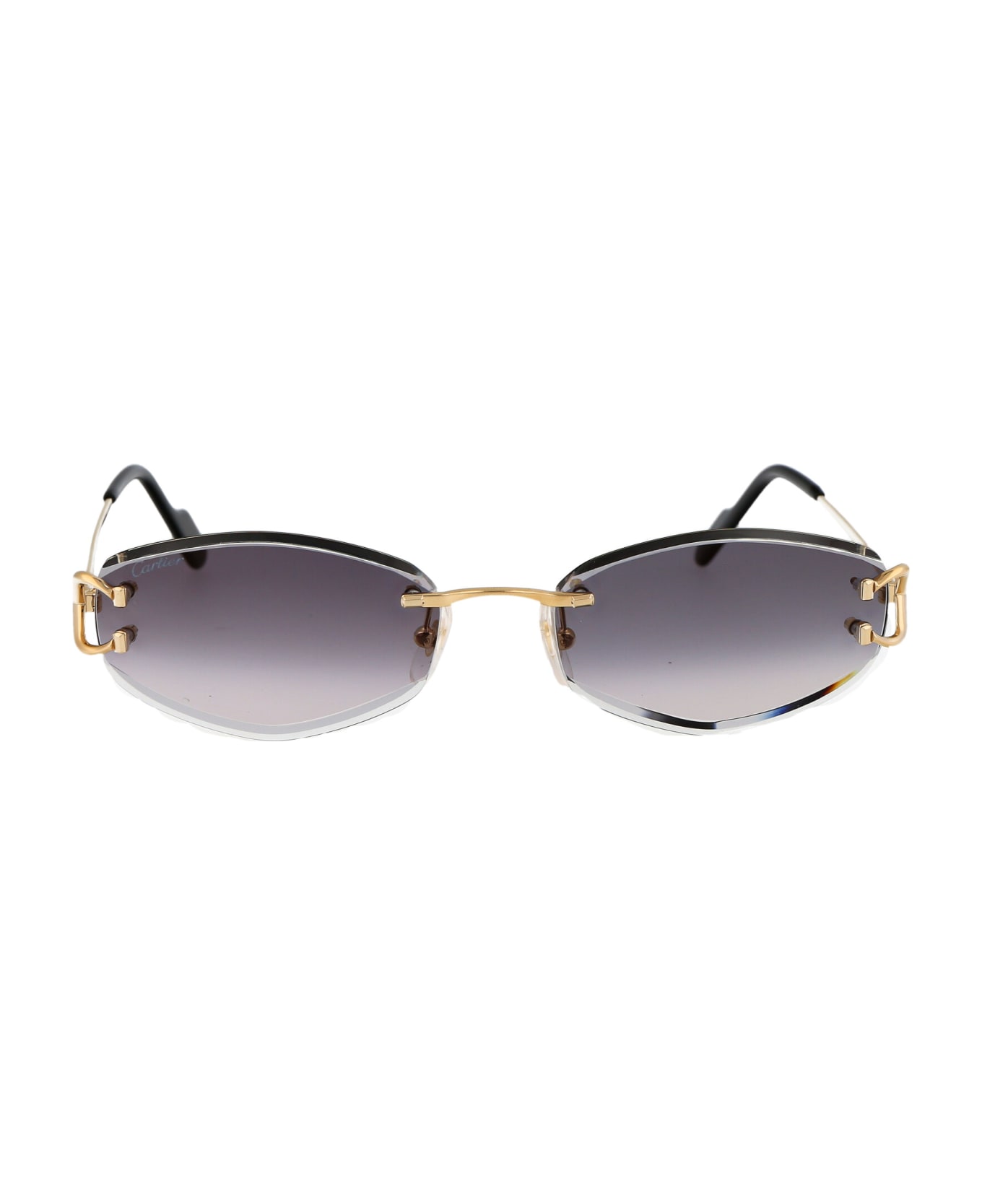 Cartier Eyewear Ct0467s Sunglasses - 001 GOLD GOLD GREY