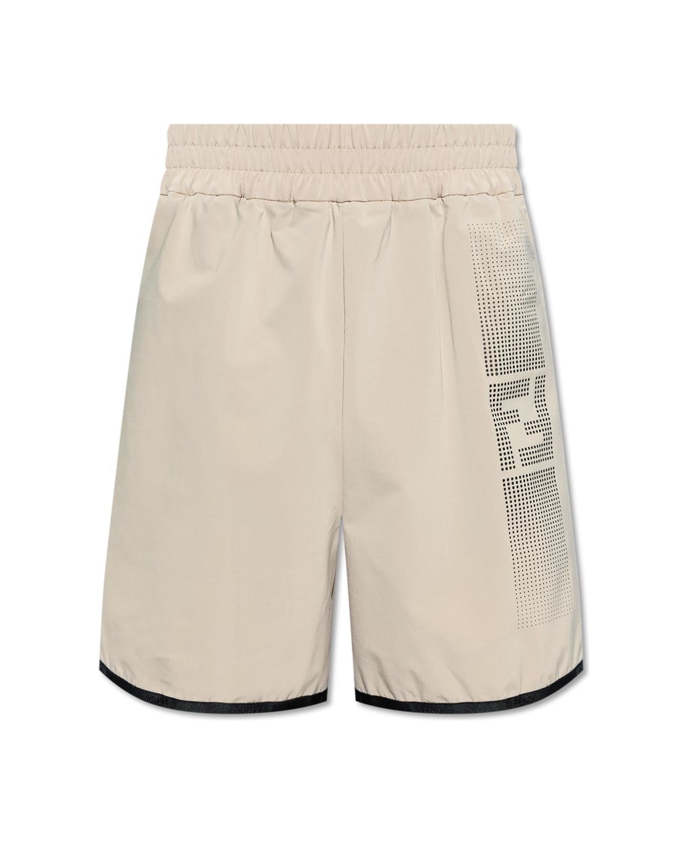 Fendi Shorts With Logo - Beige ショートパンツ