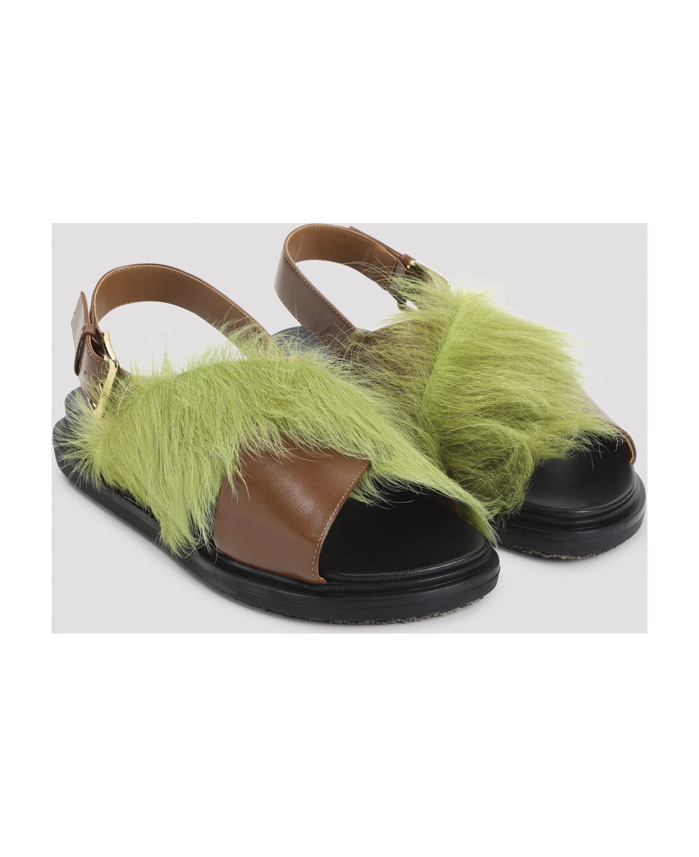 Marni Fussbett Sandals - Brown Lime