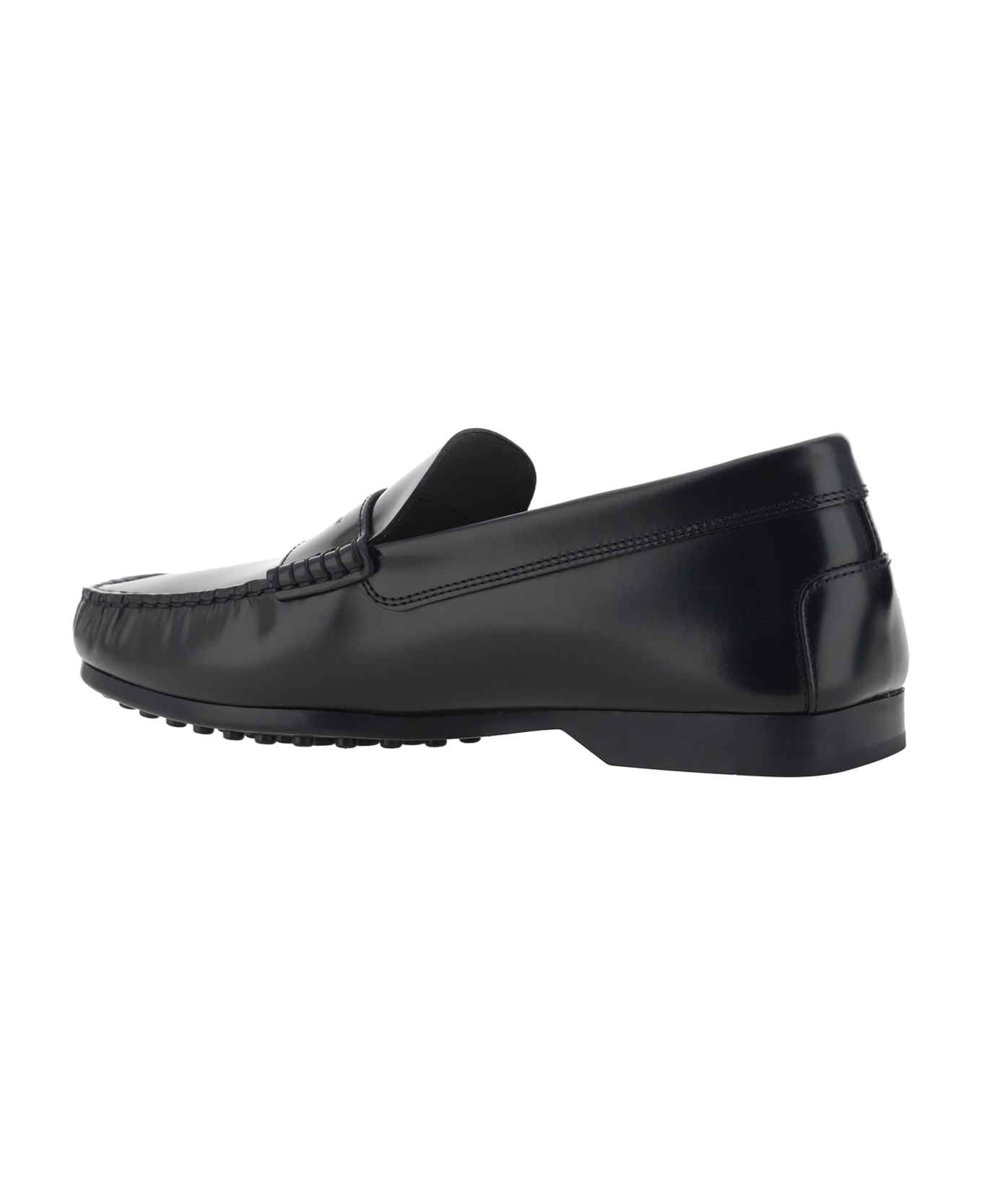 Tod
s Brushed Leather Loafers With Penny Detail - Nero
