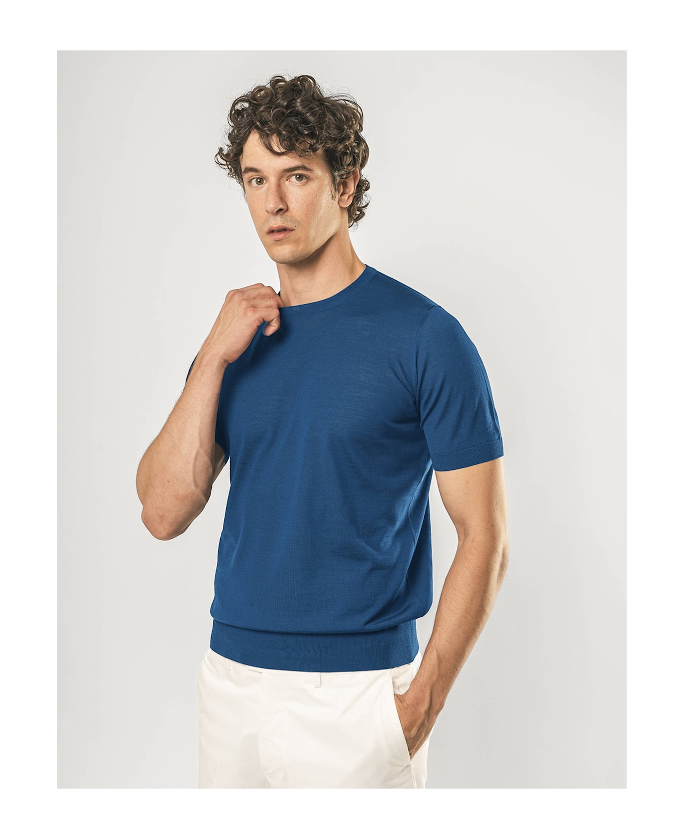 Larusmiani Crewneck Roquebrune T-Shirt - Blue