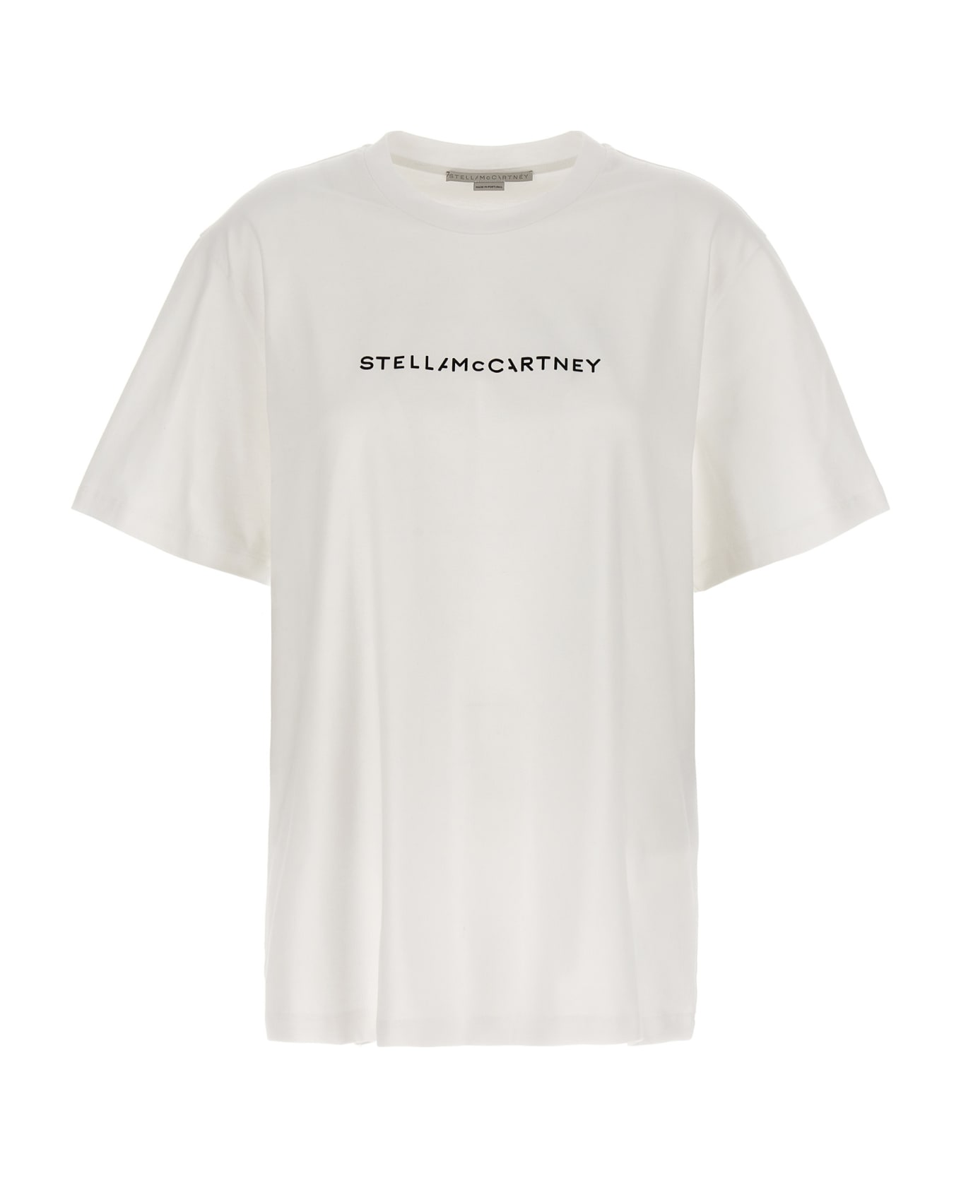 Stella McCartney Organic Cotton T-shirt Logo - Pure white