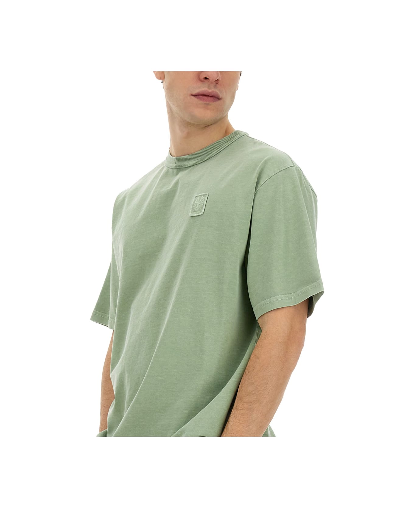 Belstaff T-shirt With Logo - GREEN シャツ