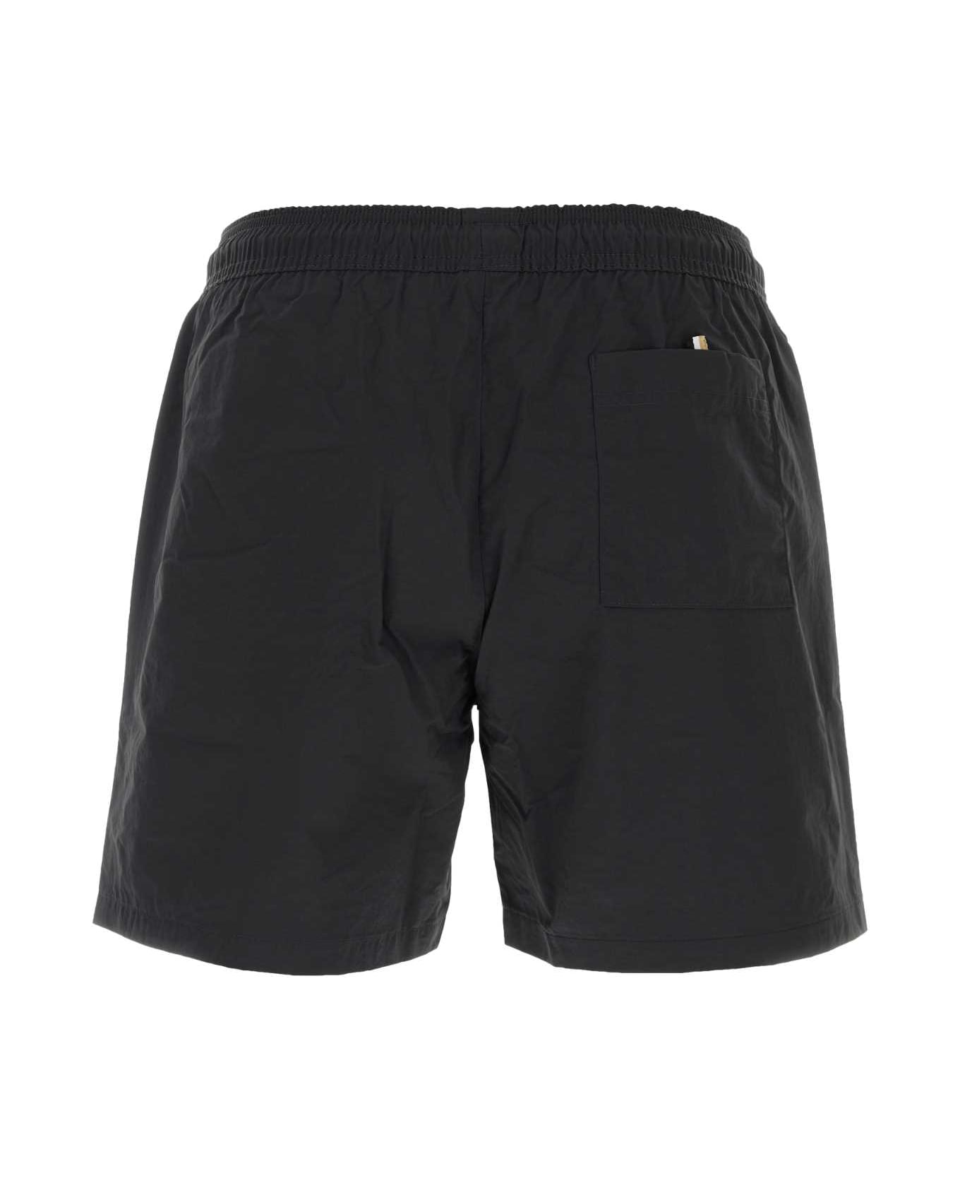 Hugo Boss Bermuda Mare In Nylon Nero - DARKGREY