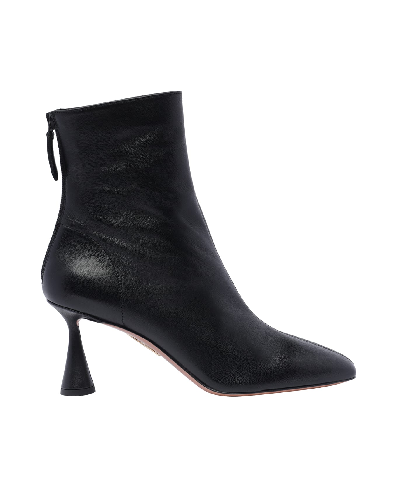 Aquazzura Black Nappa Leather Amore Ankle Boots - Black