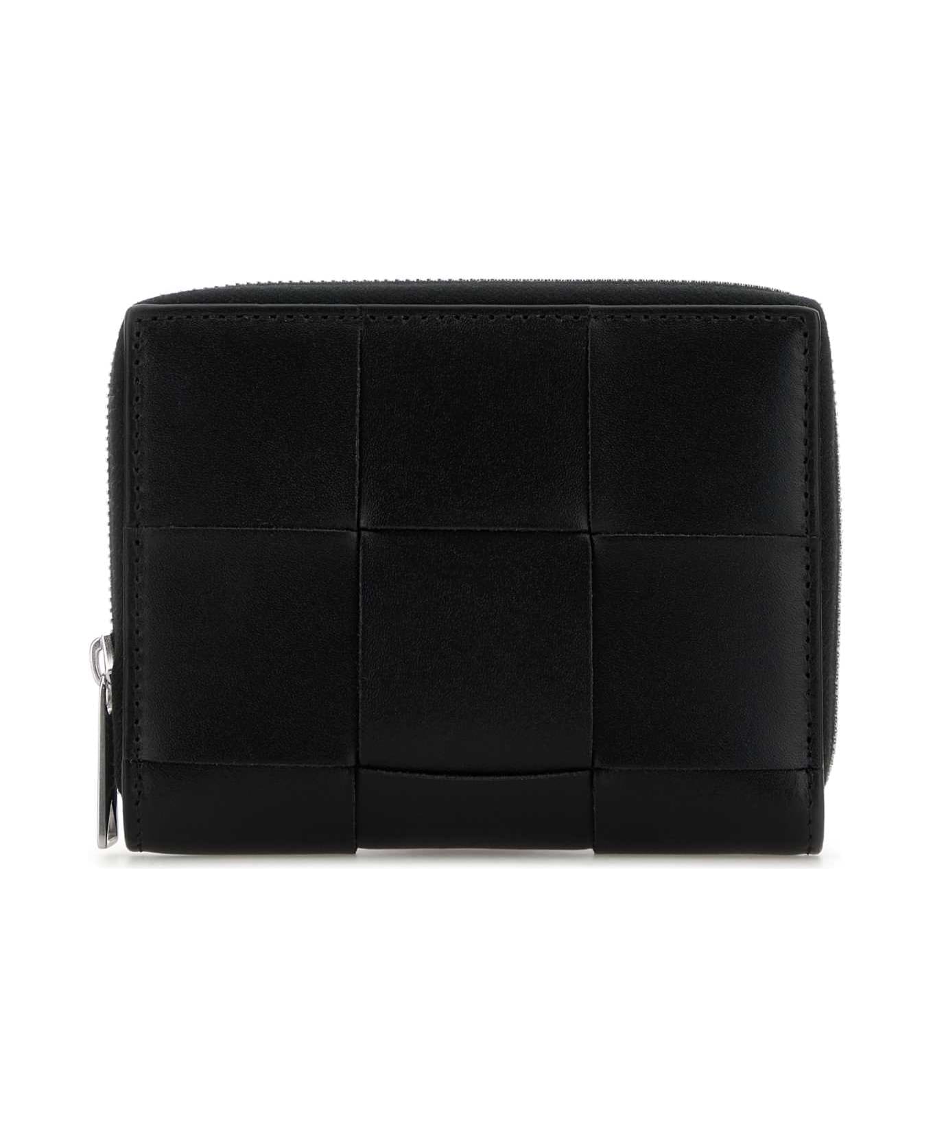 Bottega Veneta Black Leather Wallet - BLACKSILVVER