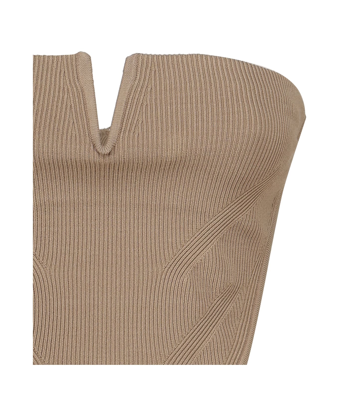 Dion Lee Angular Ribbed Bustier - Nude