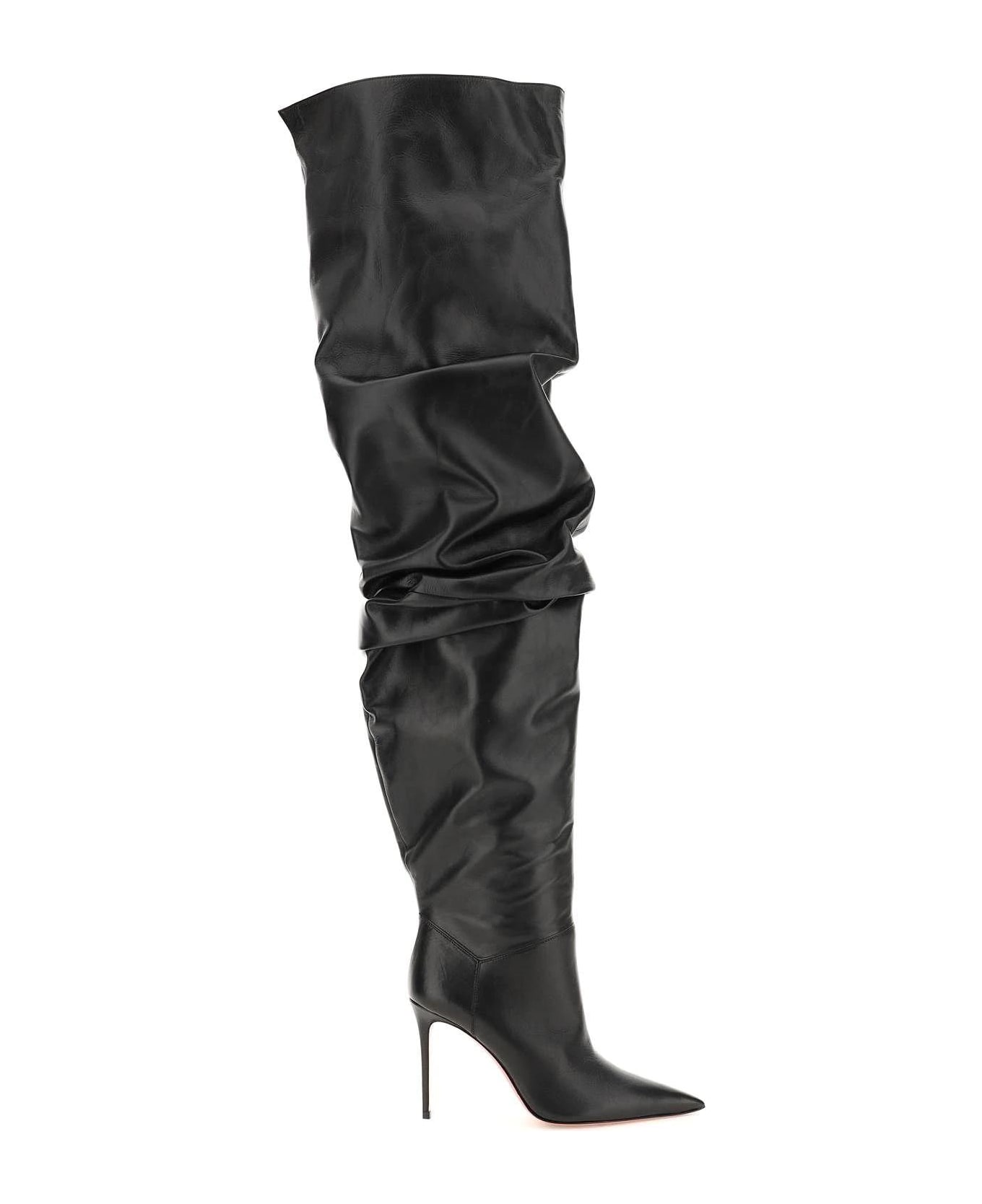 Amina Muaddi Jahleel Thigh-high Boots - Black ブーツ