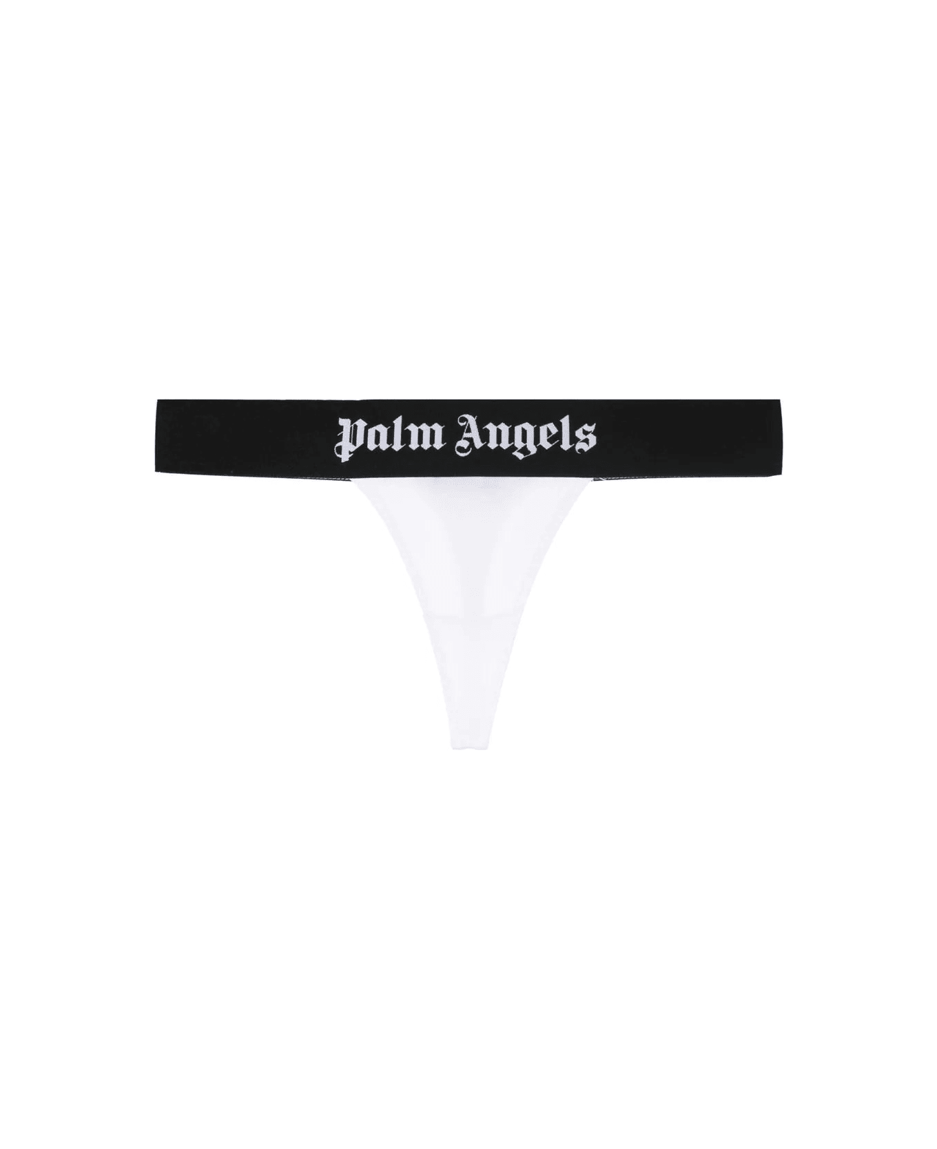 Palm Angels Thong With Logo Band - Bianco ショーツ