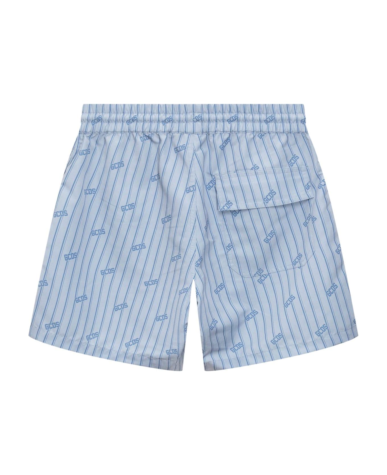 GCDS Pinstripe Shorts - Blu