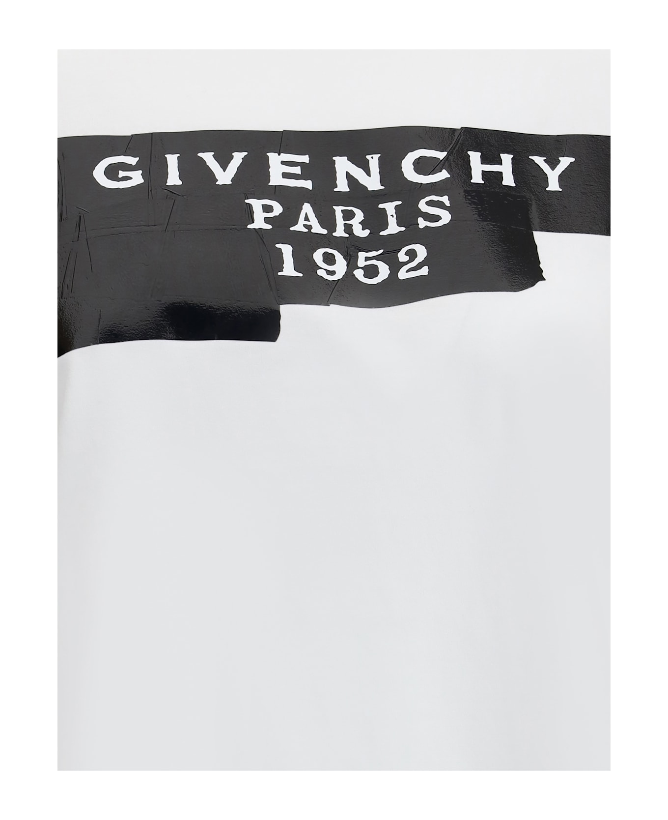 Givenchy Cotton T-shirt With Print Black Givenchy Tape