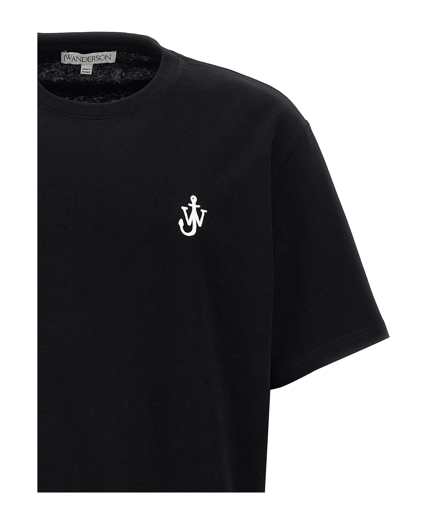 J.W. Anderson Anchor Embroidery T-shirt - Black