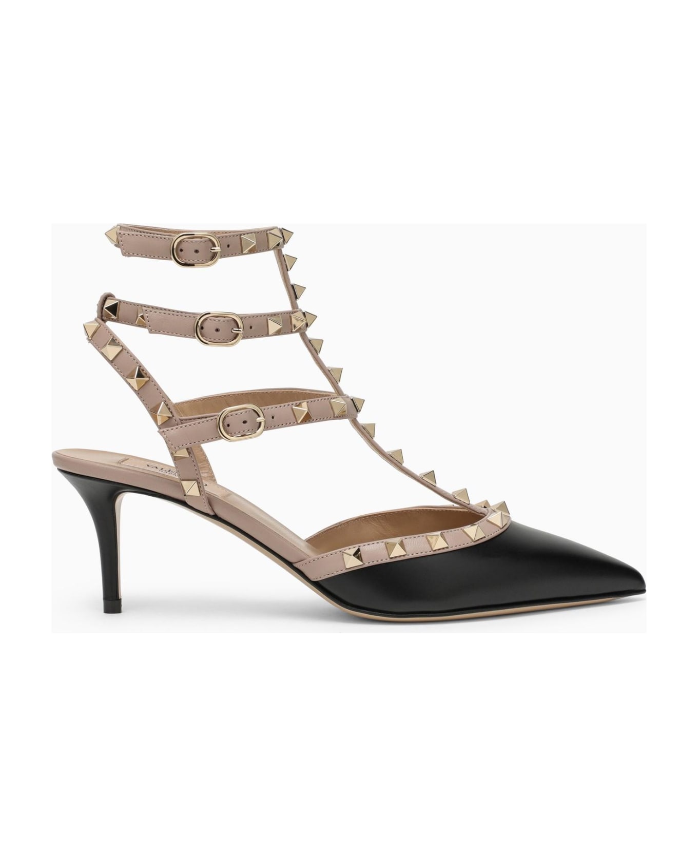 Valentino Garavani Black\/poudre Rockstud Slingback - Black