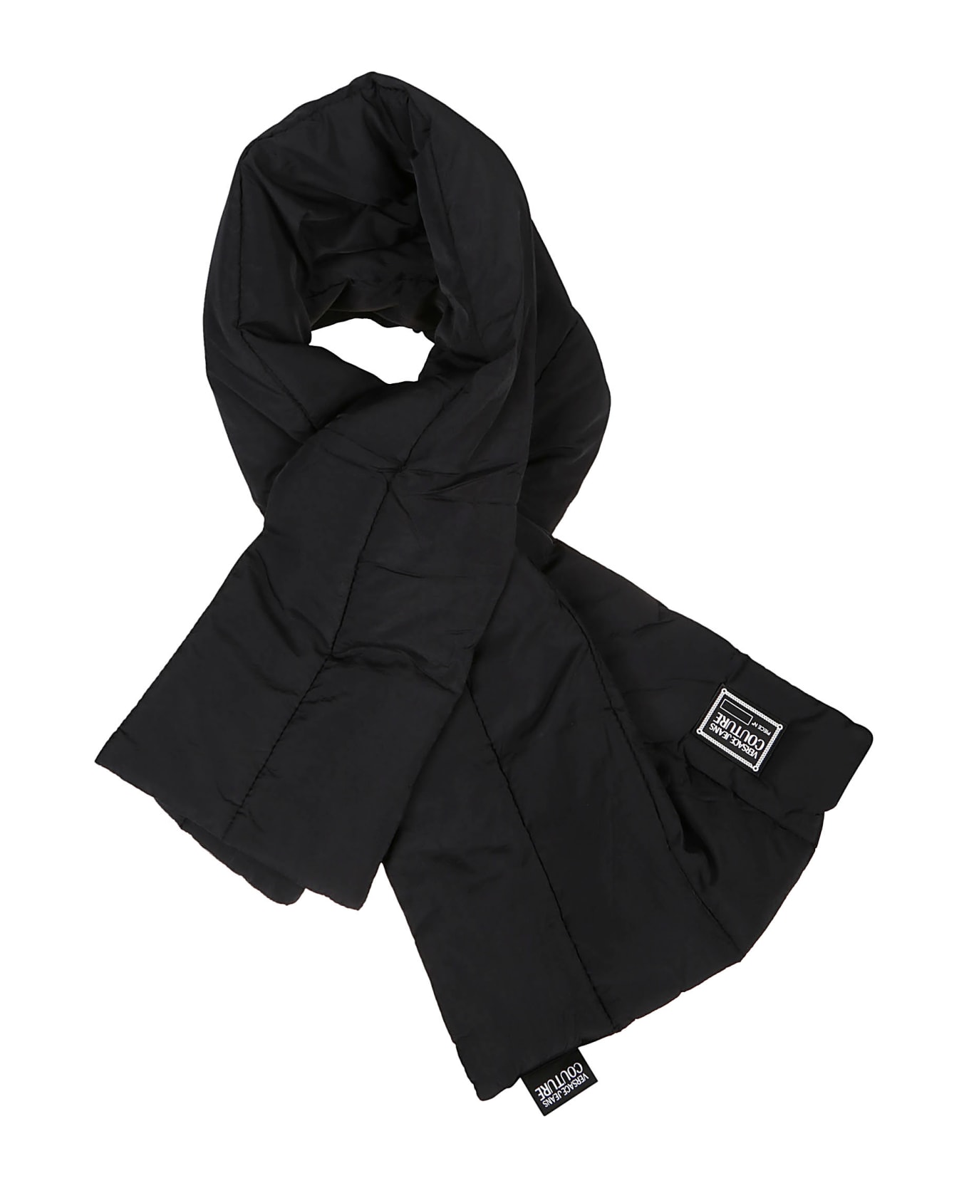 Versace Jeans Couture Gummy Label Padded Scarf - Black スカーフ