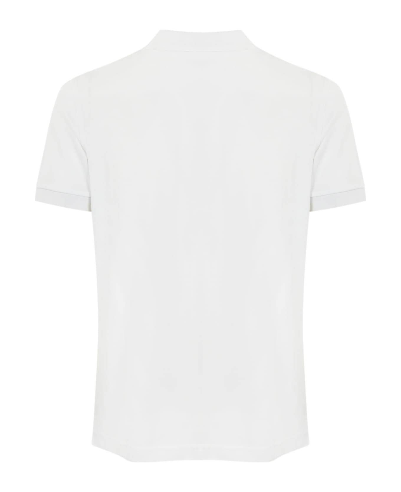 Fay Stretch Cotton Polo Shirt - Bianco