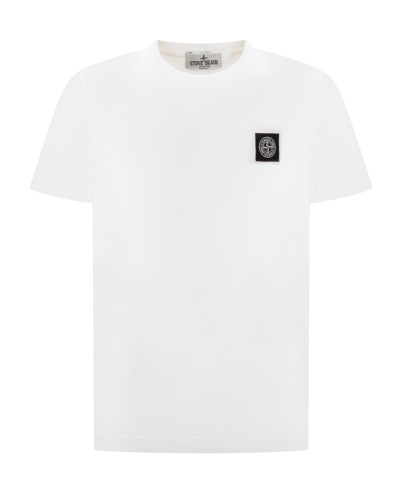 Stone Island Junior T-shirt With Logo - WHITE