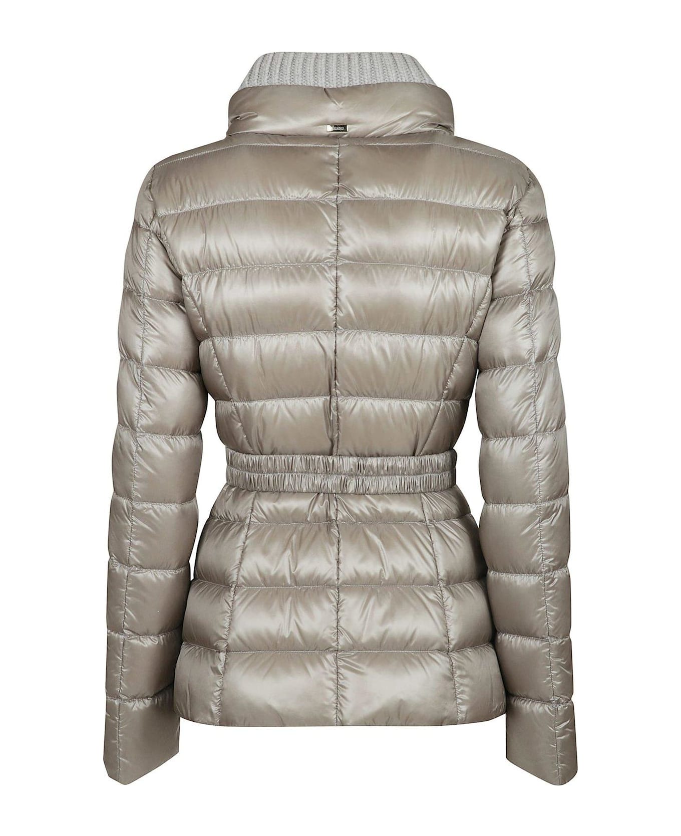 Herno Zip-up Quilted Jacket - grigio chiaro