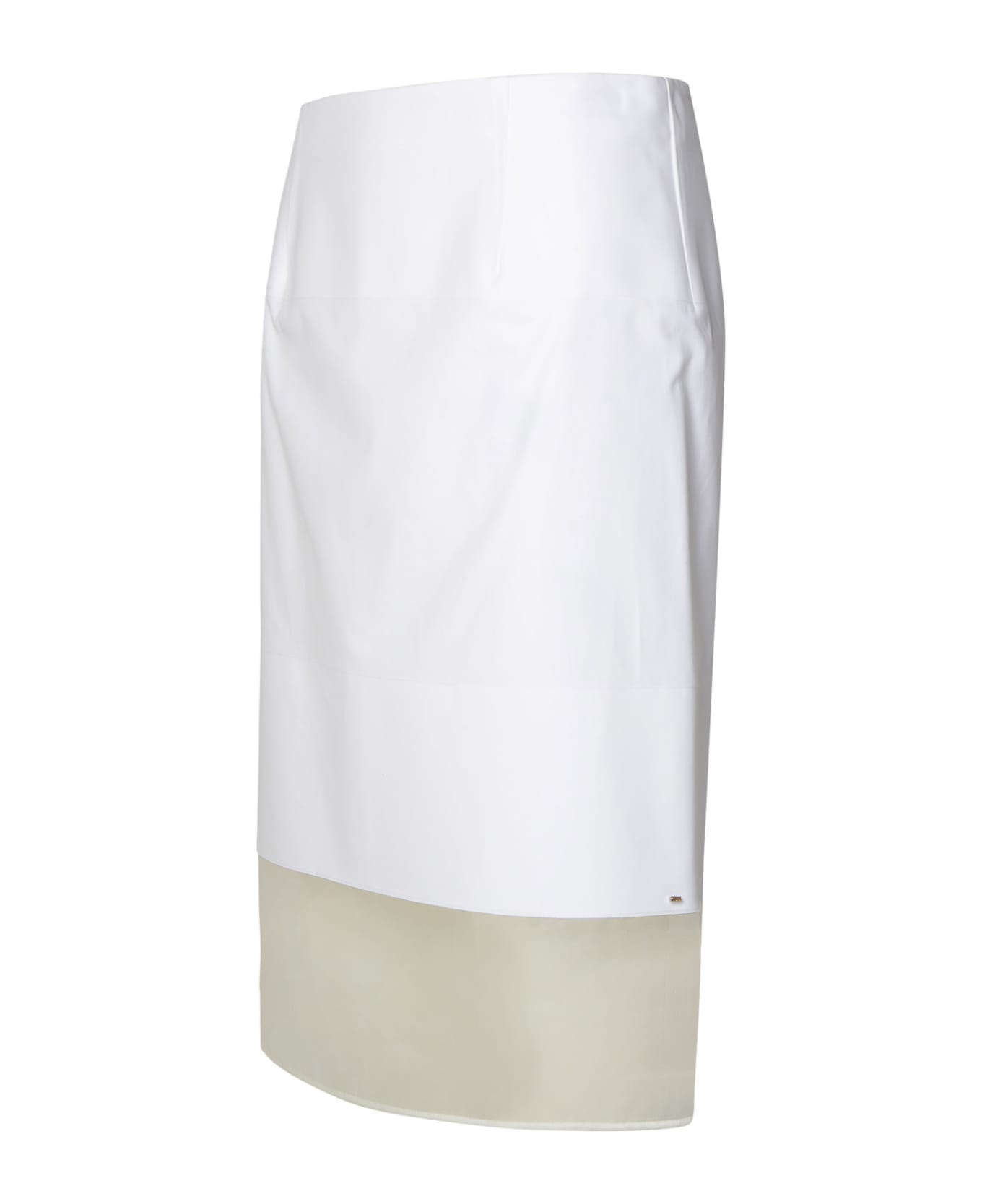 SportMax 'turchia' White Cotton Skirt - White