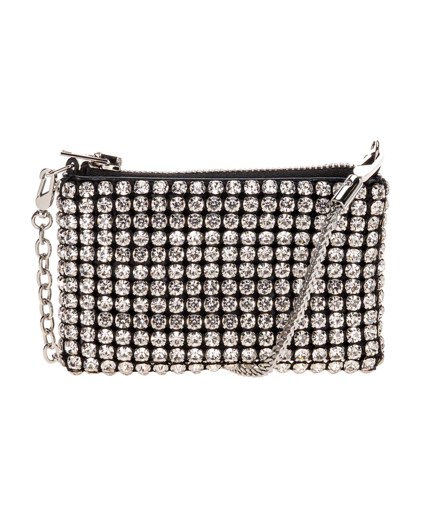 Alexander Wang Heiress Rhinestone Nano Pouch - WHITE