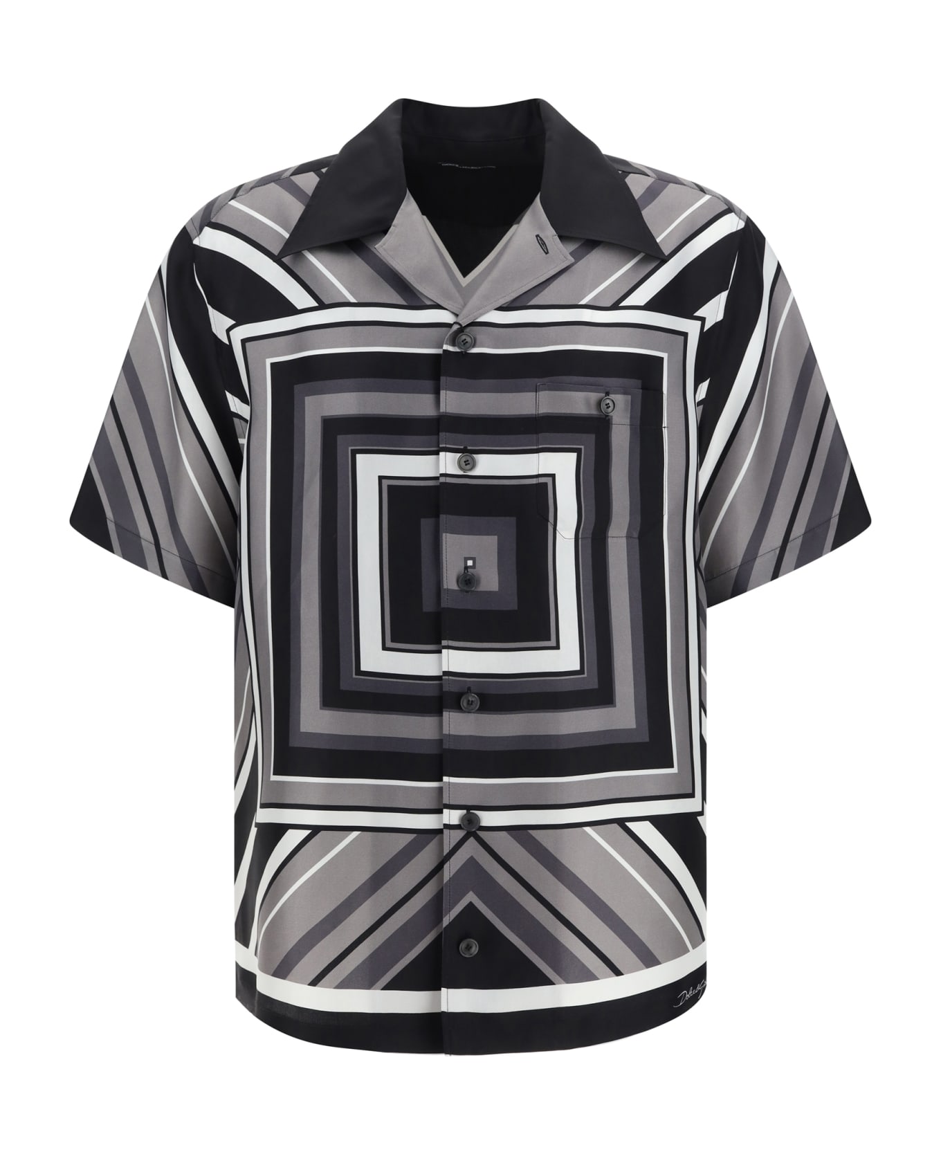 Dolce & Gabbana Silk Short-sleeved Shirt - Mix Righe
